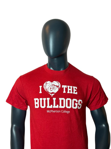 T-shirt vintage rouge Bulldogs McPherson College taille M
