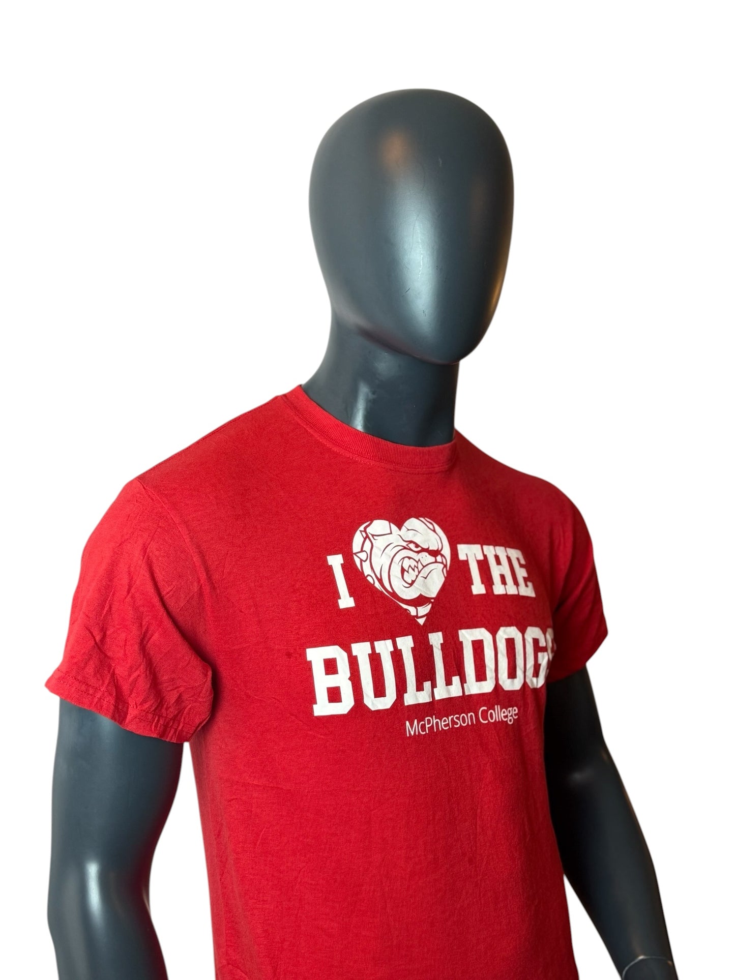 Vintage Bulldogs McPherson College Tee Red Size M