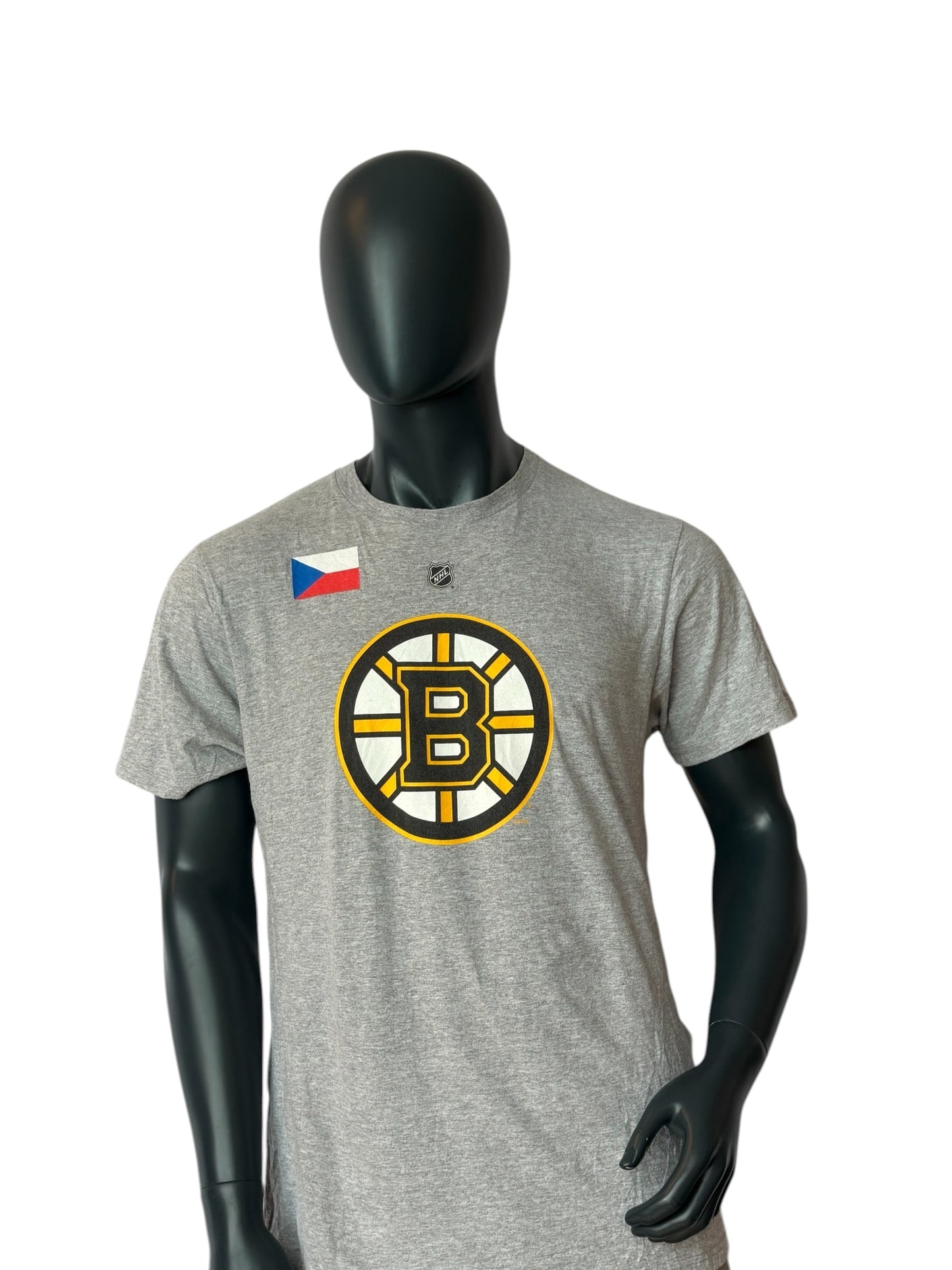 Boston Bruins Krejci 46 T Shirt Grey Retro Vintage NHL Reebok Tee Size L