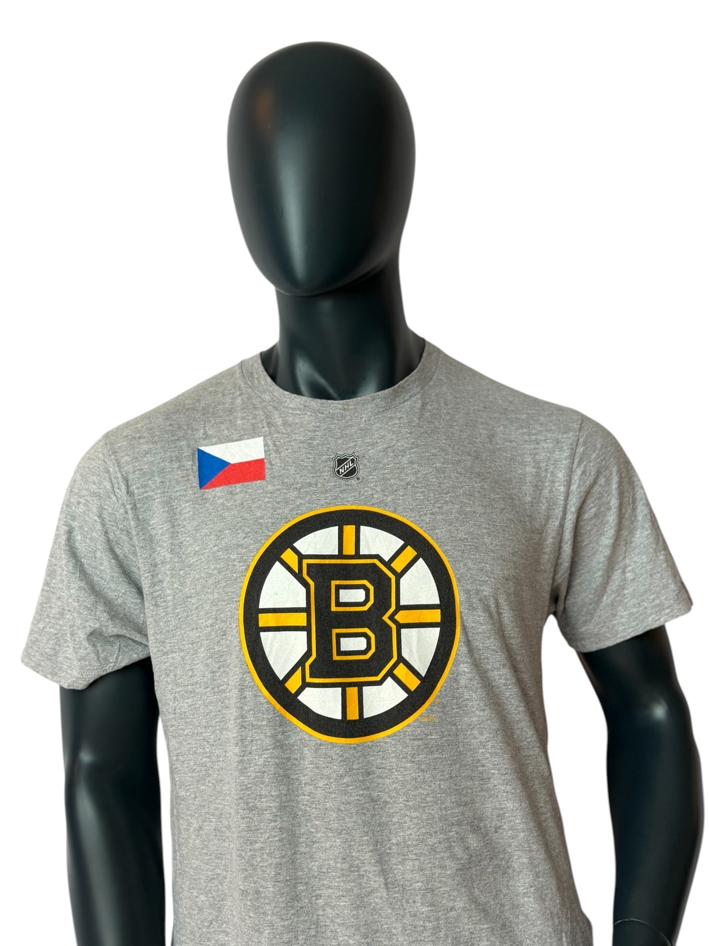 Boston Bruins Krejci 46 T Shirt Grey Retro Vintage NHL Reebok Tee Size L