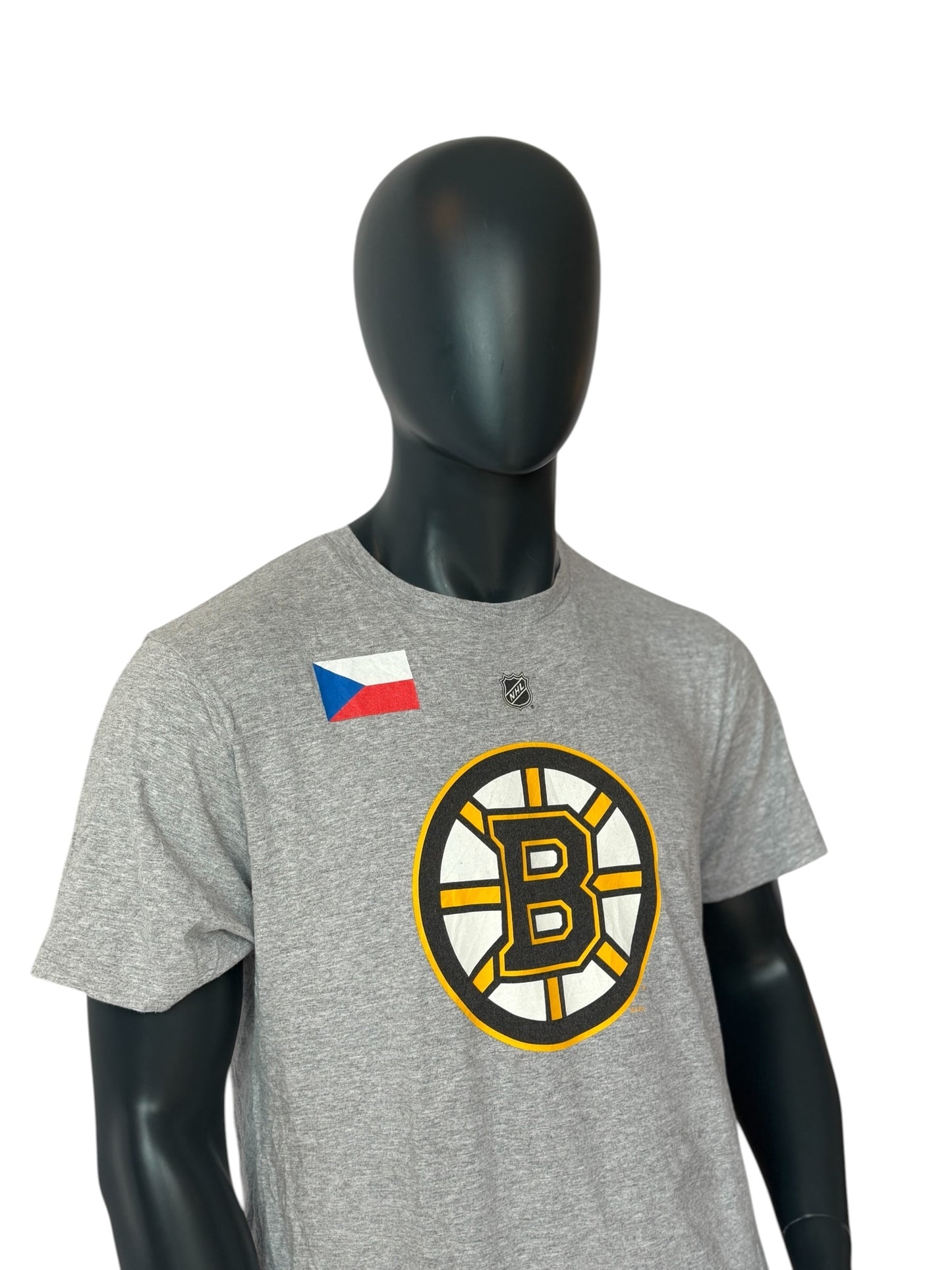 Boston Bruins Krejci 46 T Shirt Grey Retro Vintage NHL Reebok Tee Size L