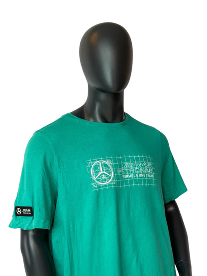 Mercedes AMG Petronas Formula One Team T Shirt Green F1 Logo Tee – RetroPieces