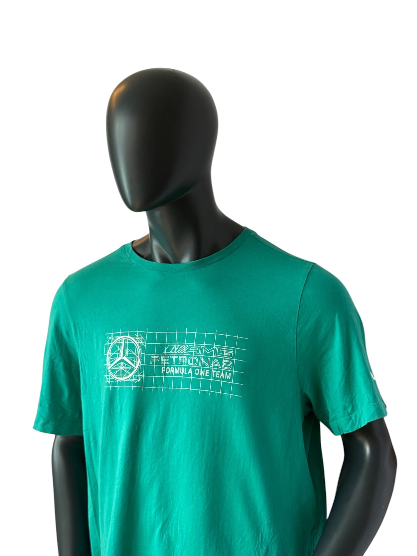 T-shirt Mercedes AMG Petronas Formule 1 vert logo F1 taille XXL