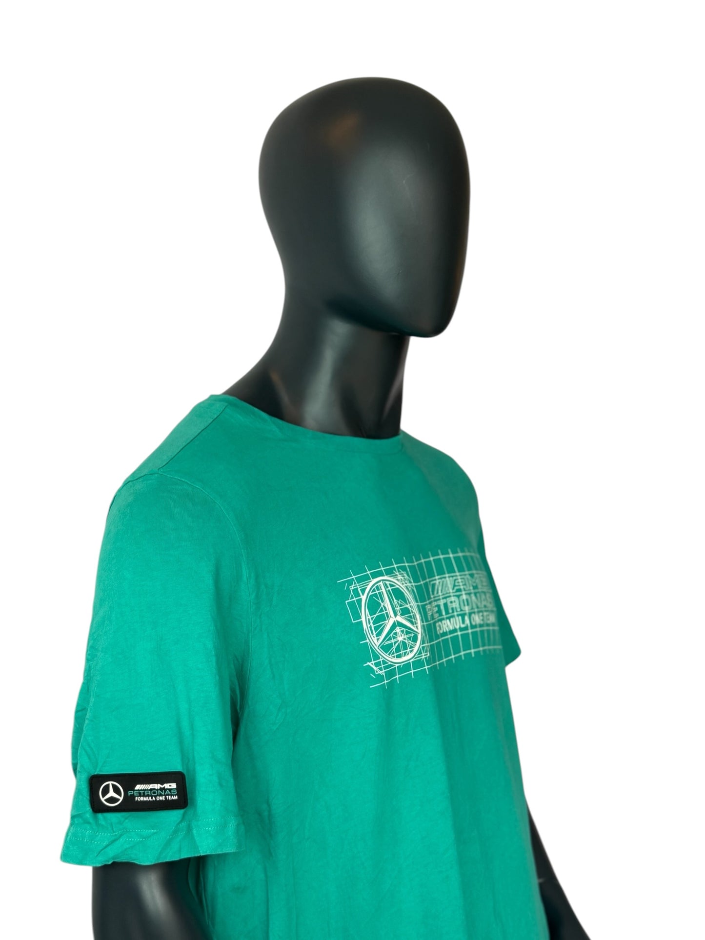 T-shirt Mercedes AMG Petronas Formule 1 vert logo F1 taille XXL