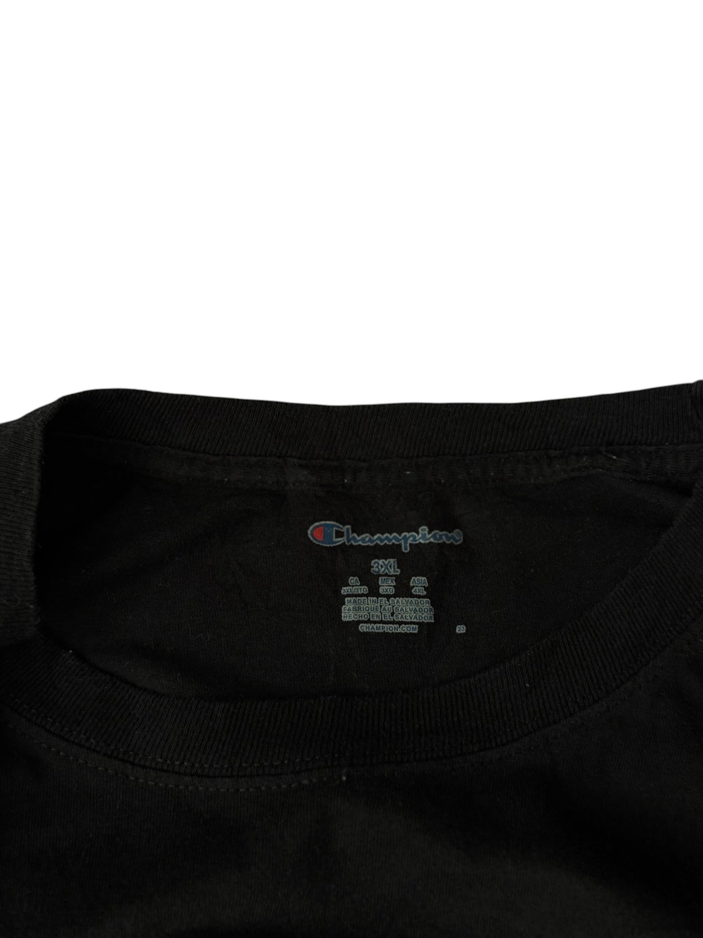 Champion West Chester Longsleeve T Shirt Vintage College Logo Black Oversized Tee Size 3XL