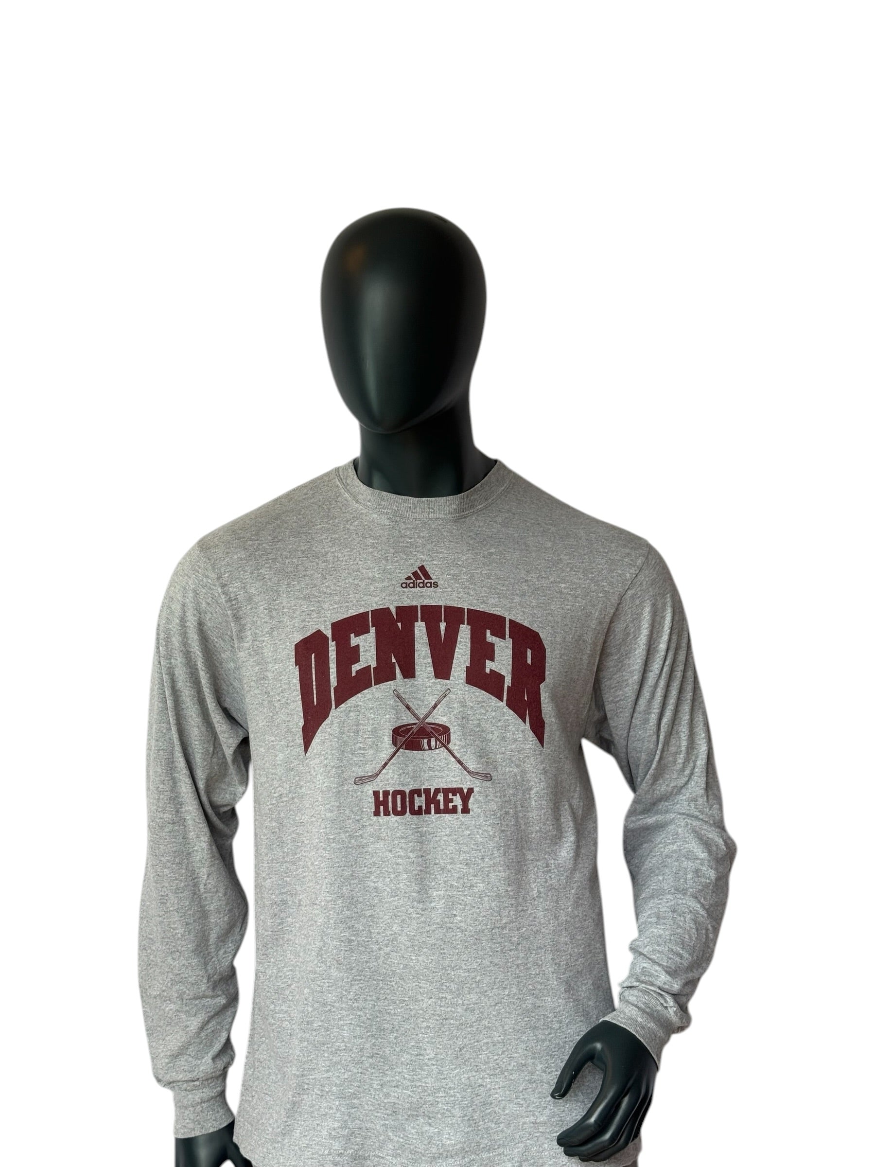 Adidas Denver Hockey Vintage Style Retro Longsleeve T Shirt