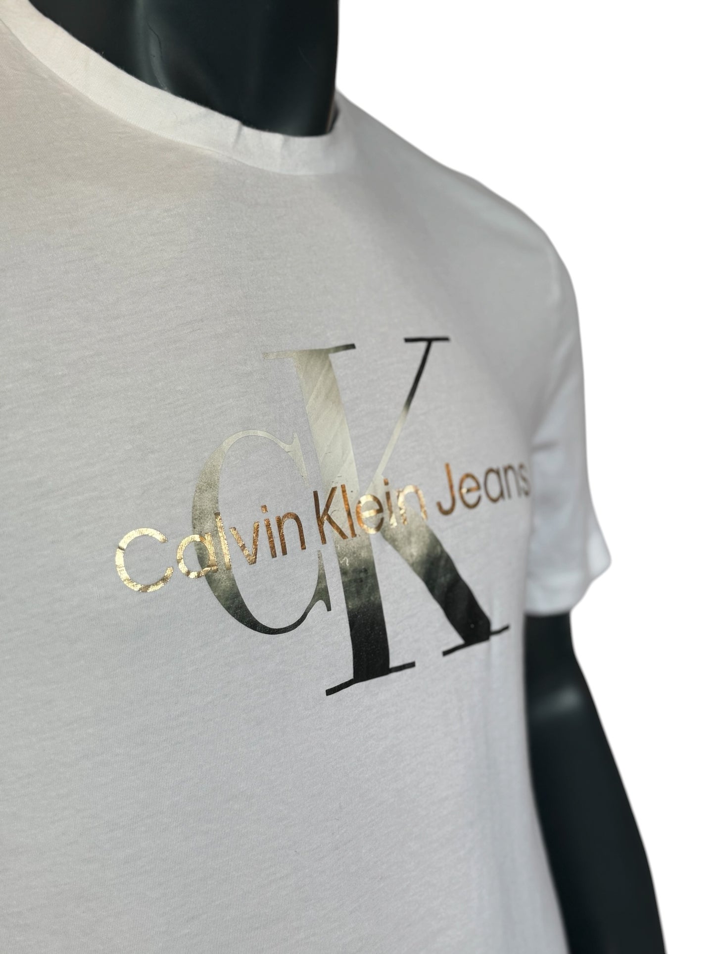 Calvin Klein Jeans CK Vintage Style Logo T Shirt Minimal Retro Designer Essential L