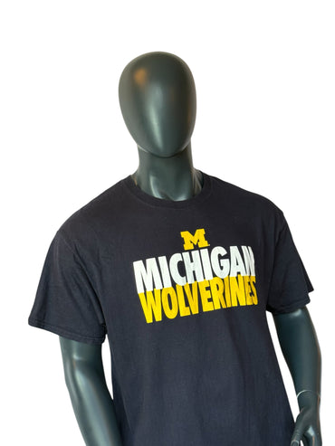 T-shirt Champion Michigan Wolverines, style rétro vintage, essentiel pour le sport universitaire, taille XL