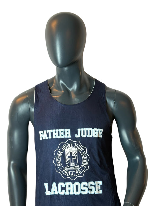 Father Judge Lacrosse Retro Jersey Navy Number 10 Larmour