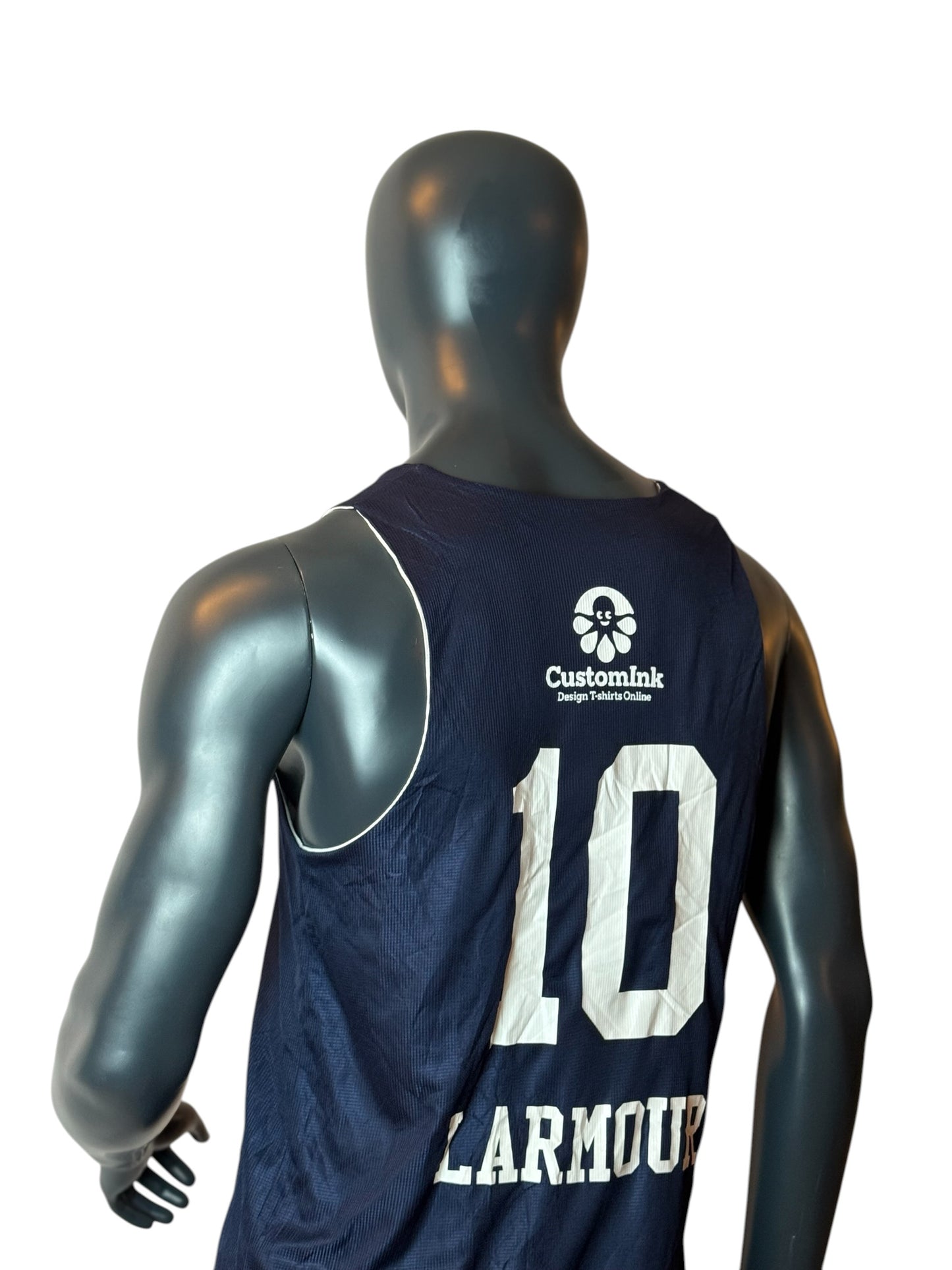 Father Judge Lacrosse Retro Jersey Navy Number 10 Larmour Size M