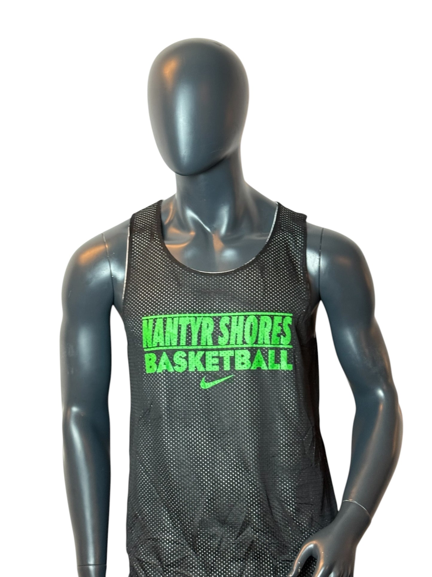 Nike Vanity Shores Basketball Mesh Jersey Black Green Retro Style Size M