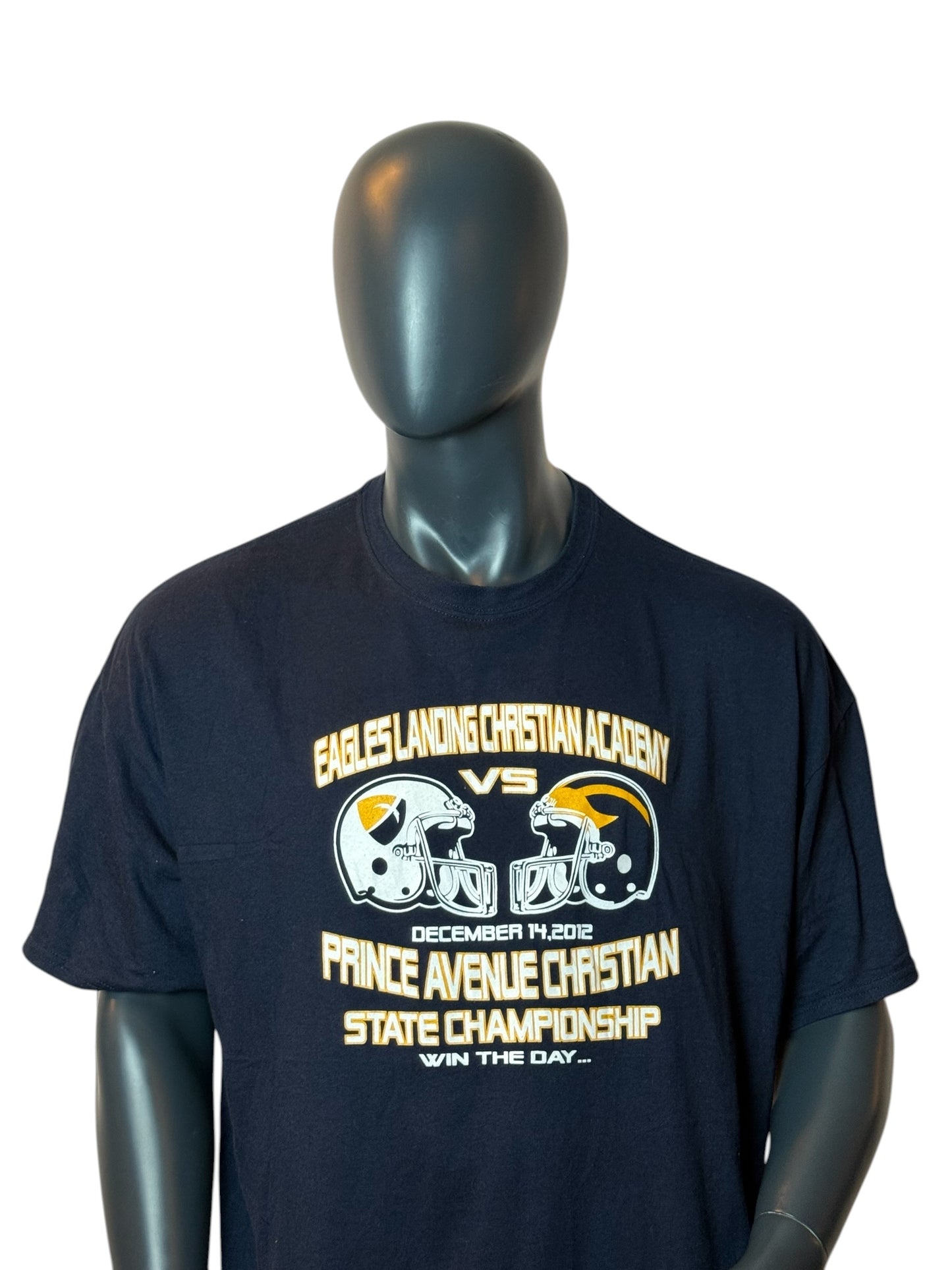 Eagles Landing vs Prince Avenue Championship T-Shirt Navy Vintage Football Tee Size XXL