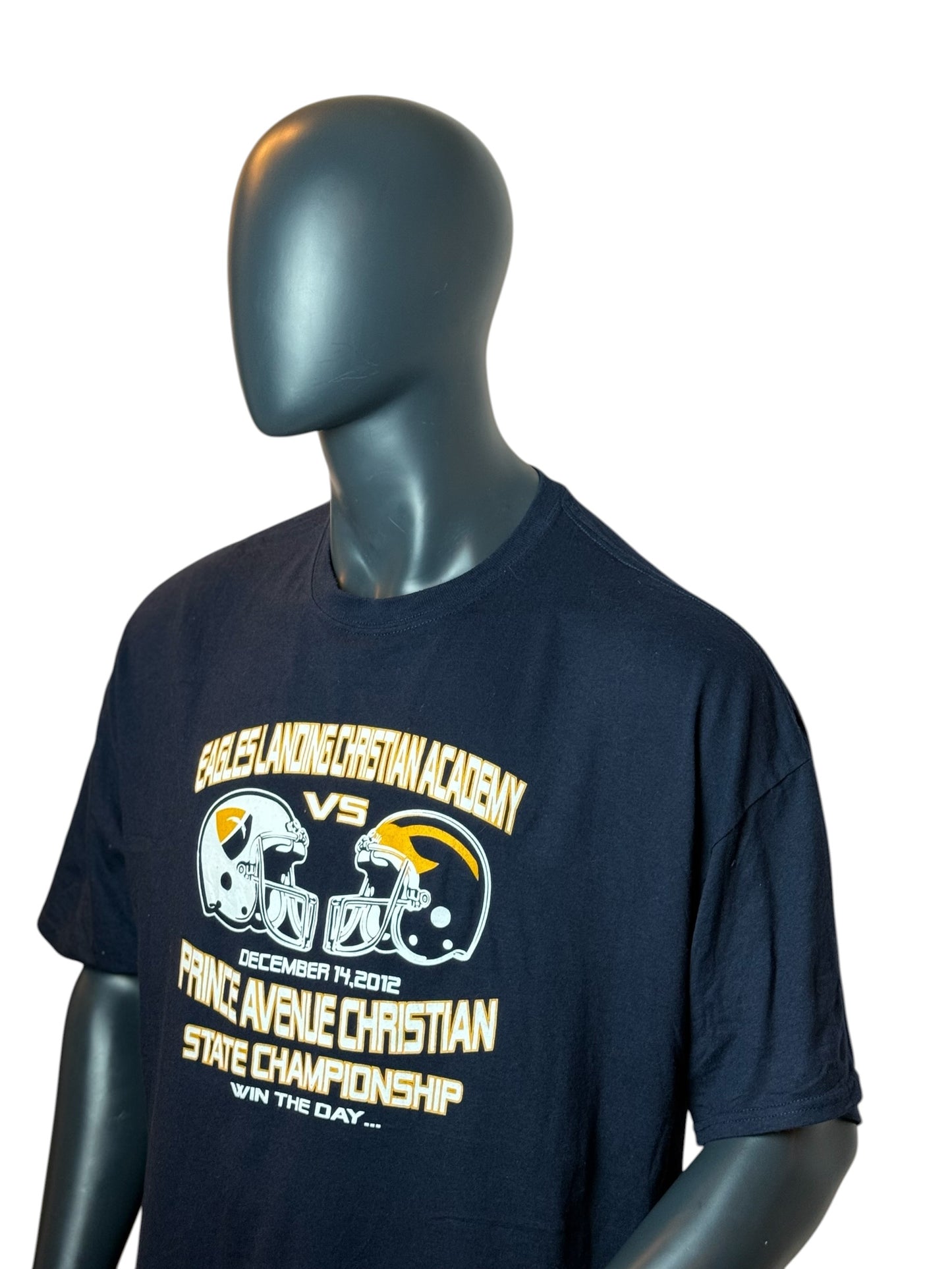 Eagles Landing vs Prince Avenue Championship T-Shirt Navy Vintage Football Tee Size XXL