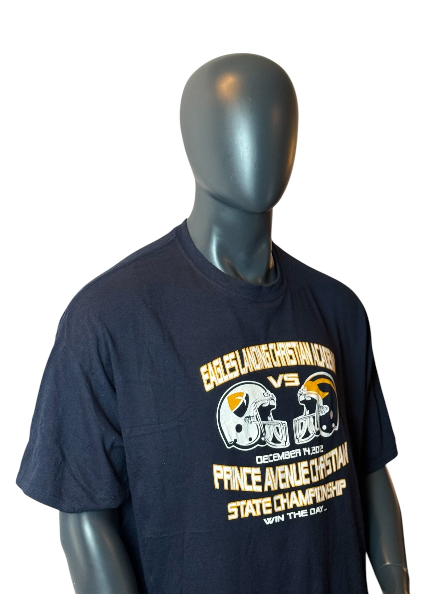 Eagles Landing vs Prince Avenue Championship T-Shirt Navy Vintage Football Tee Size XXL