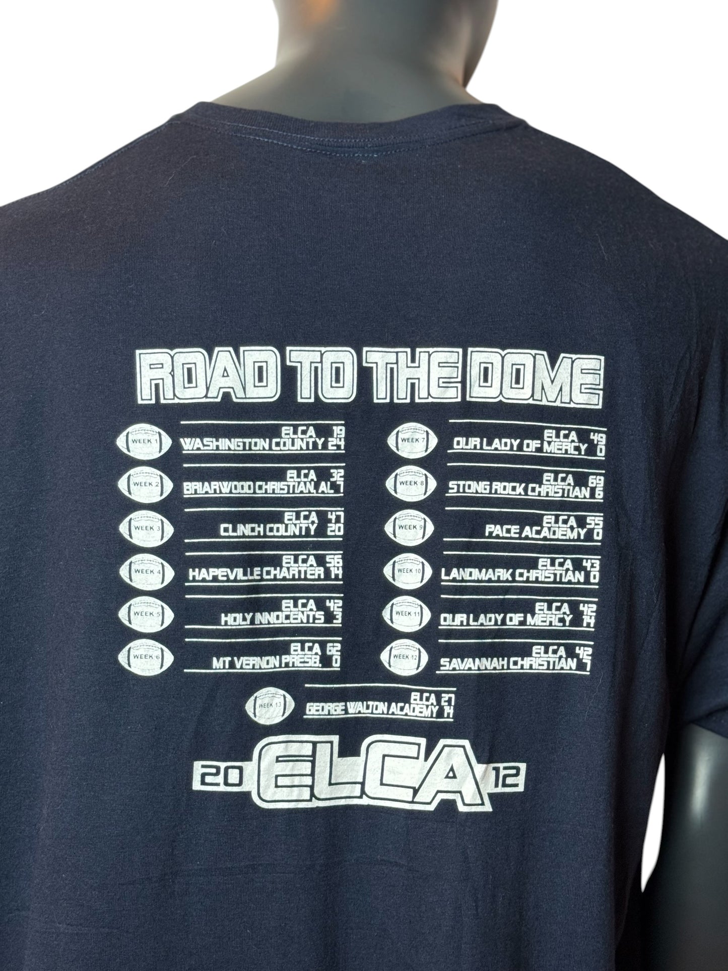 Eagles Landing vs Prince Avenue Championship T-Shirt Navy Vintage Football Tee Size XXL