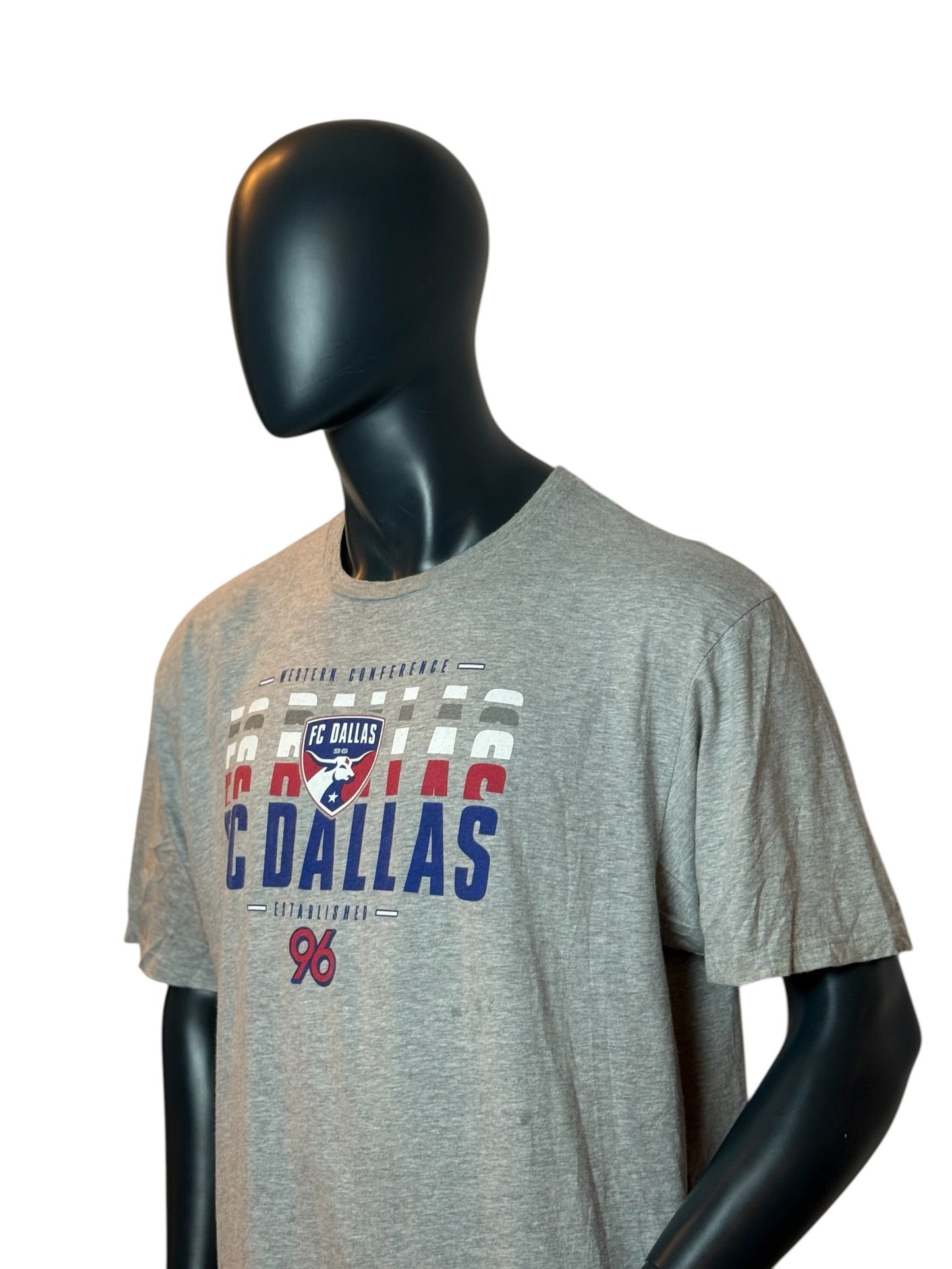FC Dallas T-Shirt Grey Retro Vintage Soccer Tee Size XXL