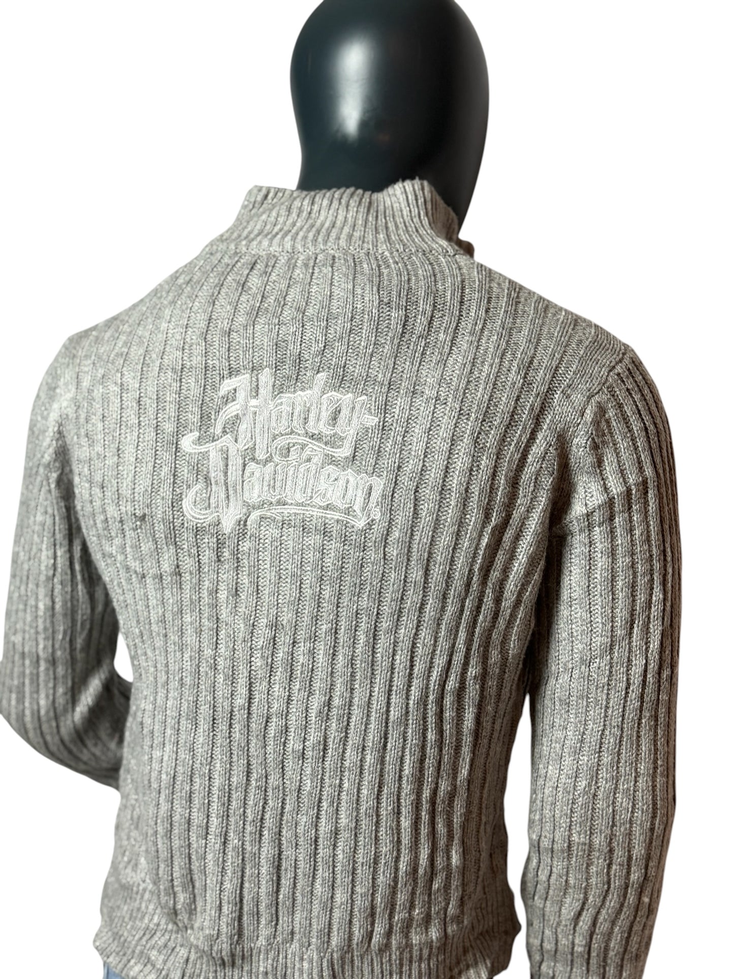 Vintage Harley Davidson Knit Sweater, 90s Retro Streetwear Size M