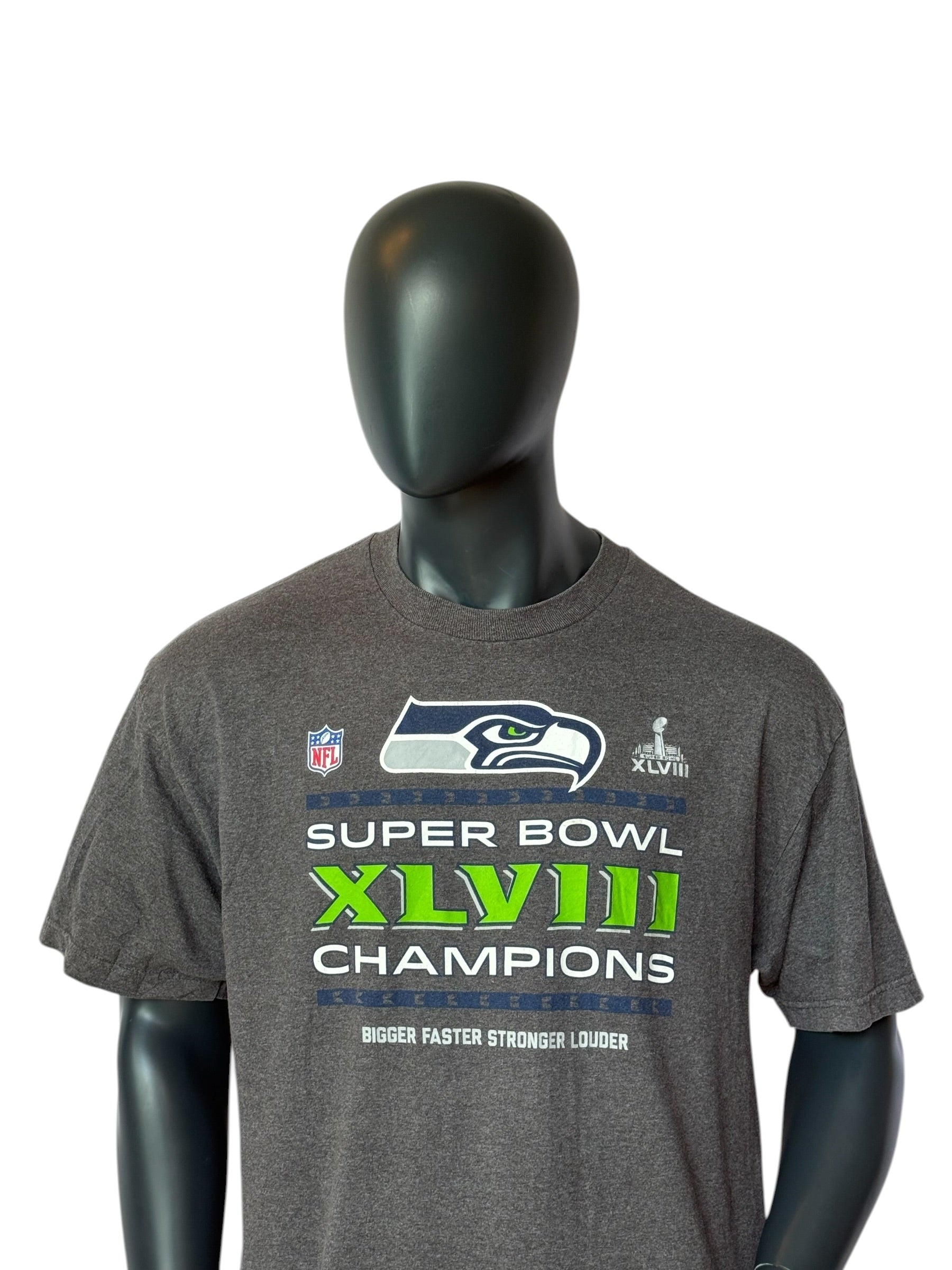 Seattle Seahawks Super Bowl XLVIII Champions T-Shirt Grey
