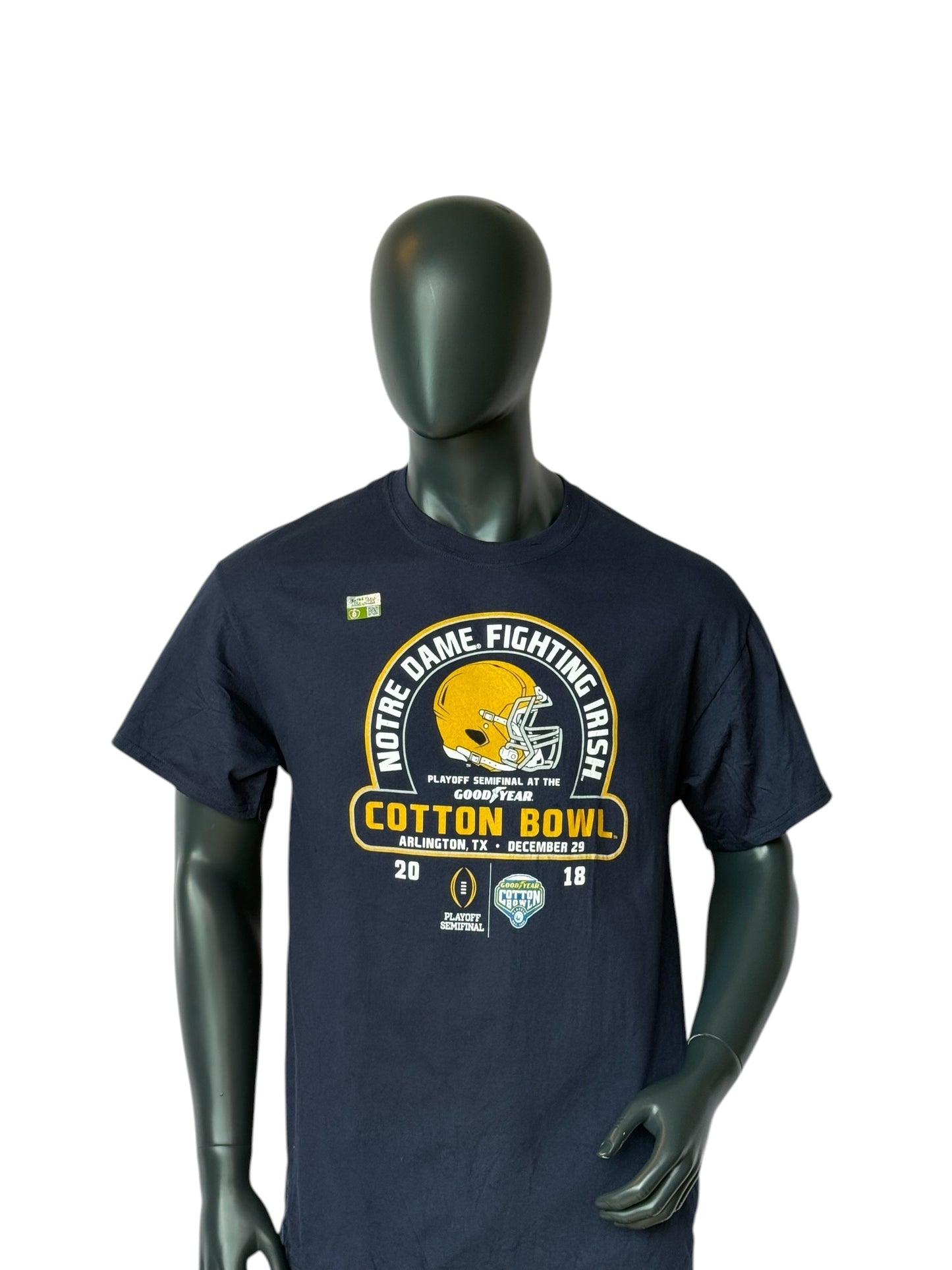 Notre Dame Fighting Irish Cotton Bowl 2018 T-Shirt Navy Size L