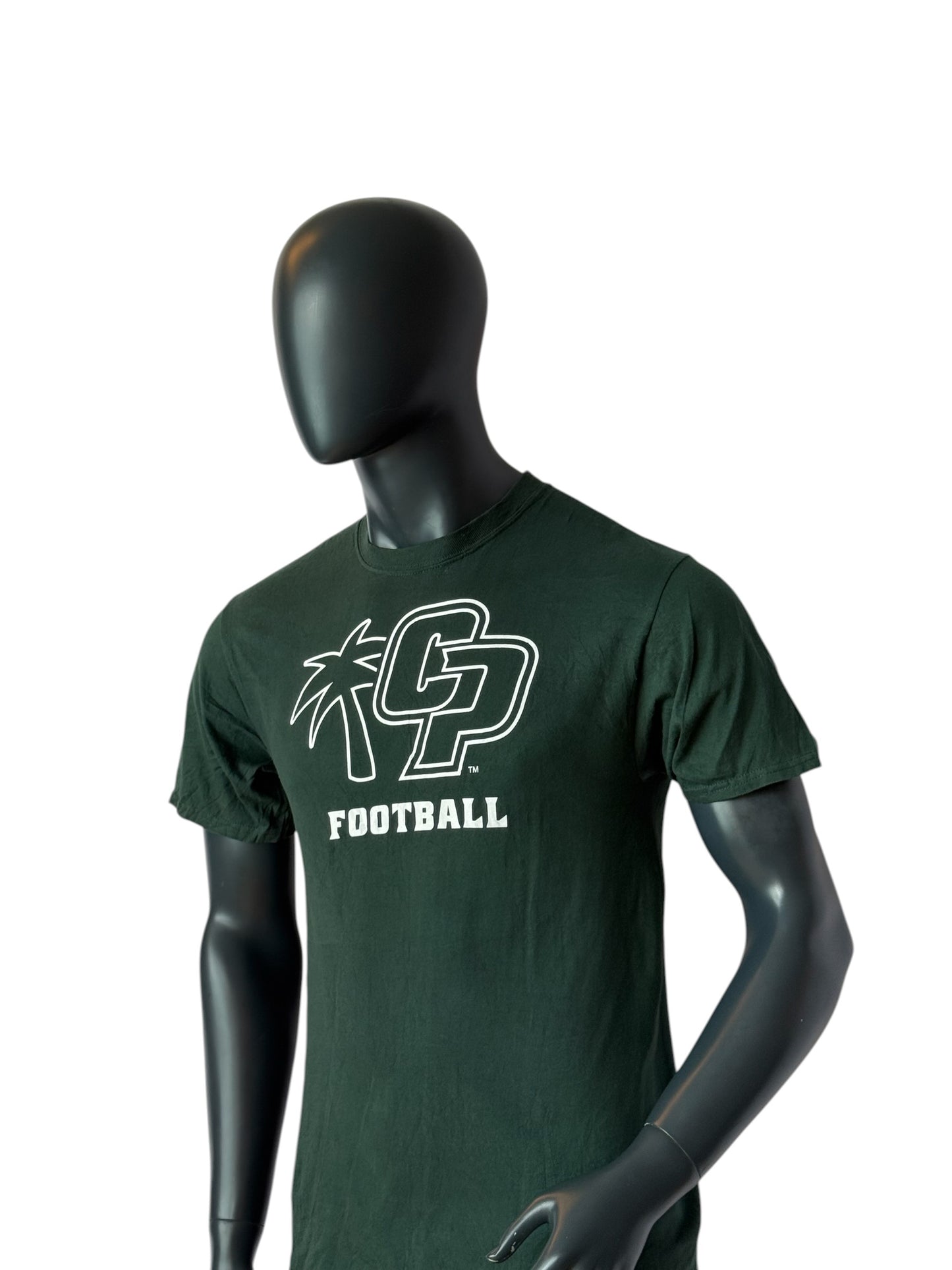 Vintage CP Football T-Shirt Green Size M