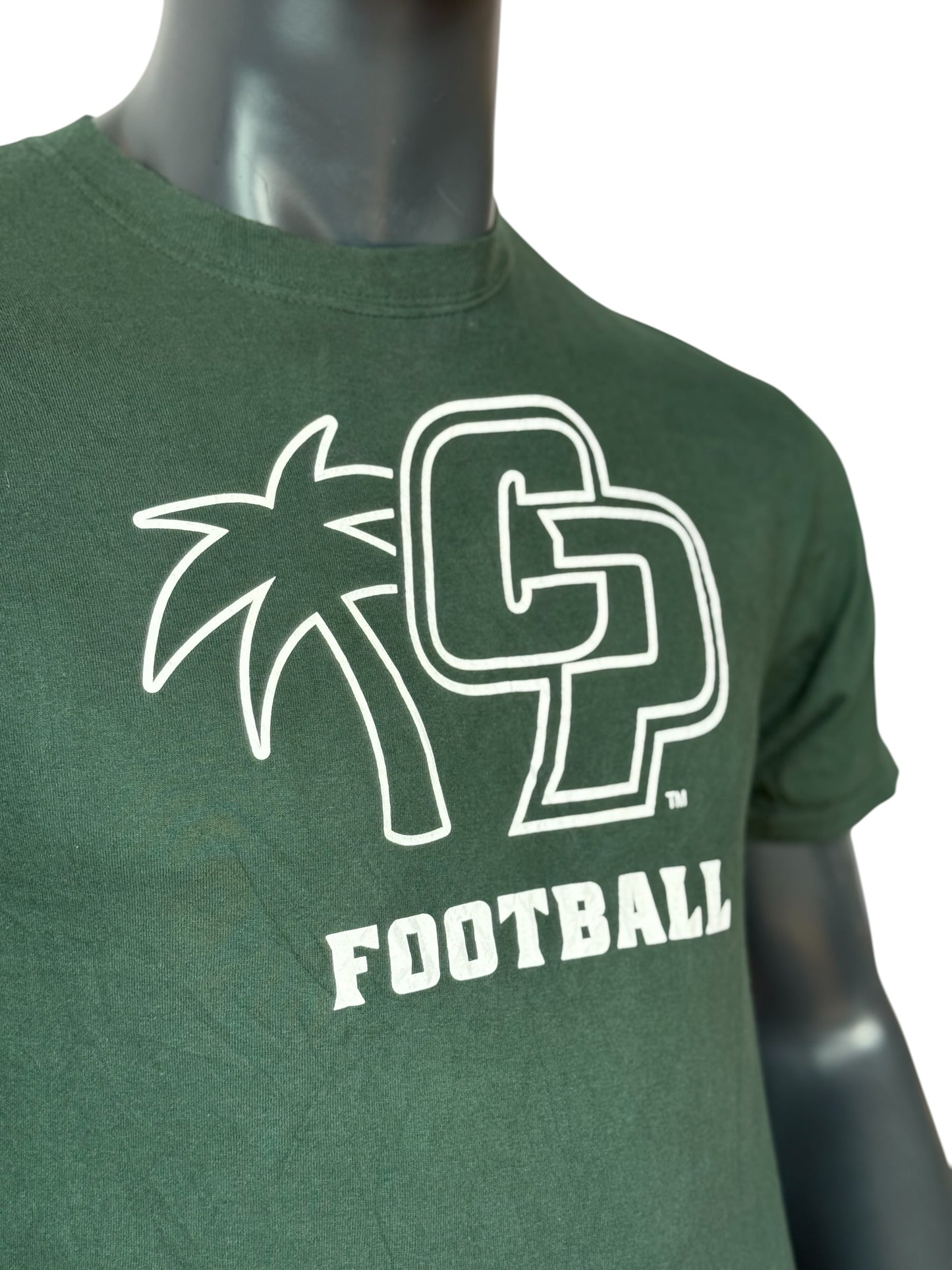 Vintage CP Football T-Shirt Green Size M
