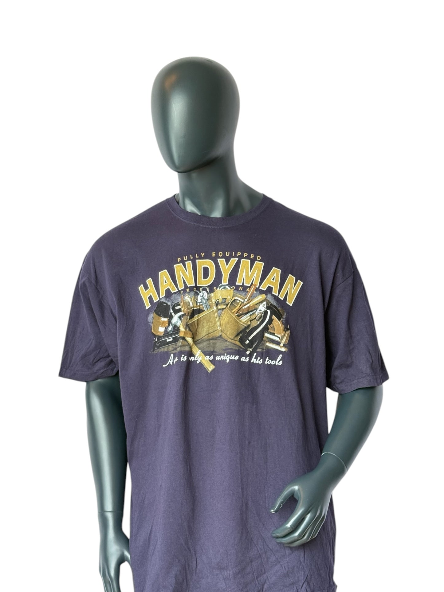 Handyman Retro Graphic T-Shirt Purple Size XXL