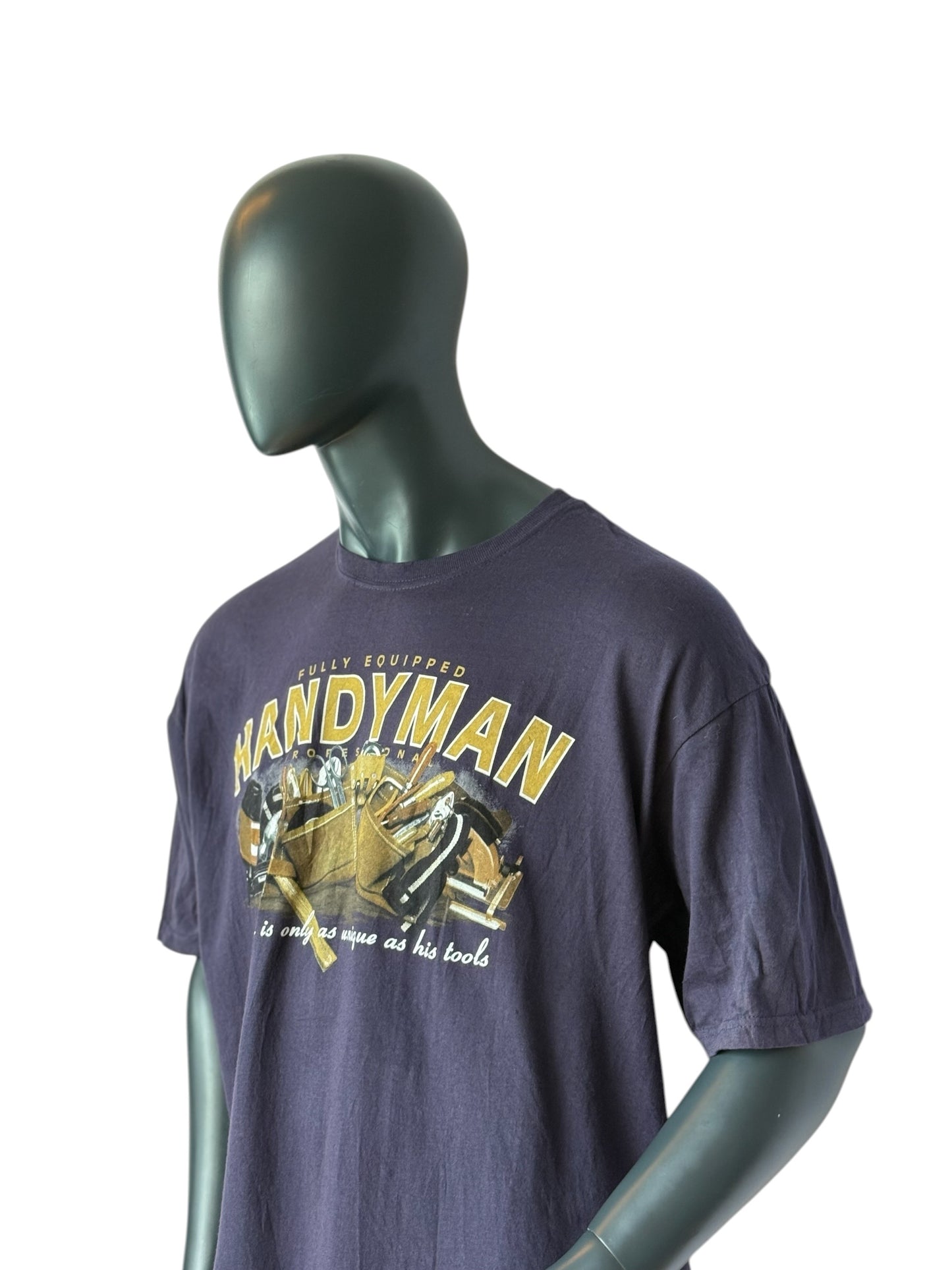 Handyman Retro Graphic T-Shirt Purple Size XXL