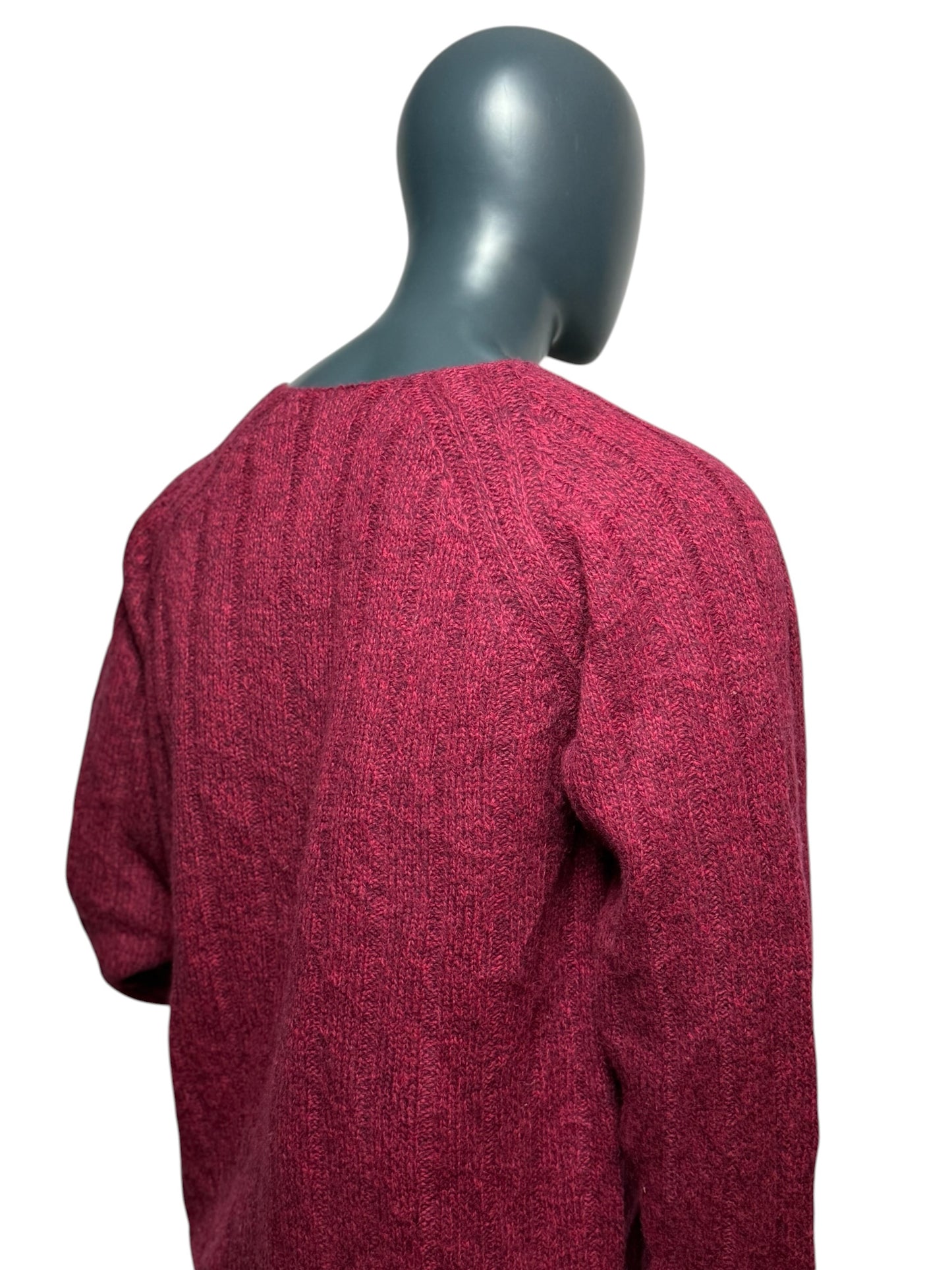 Vintage Diesel Strickpullover Rot, V-Neck, 90s Designer Knit Sweater Size XXL