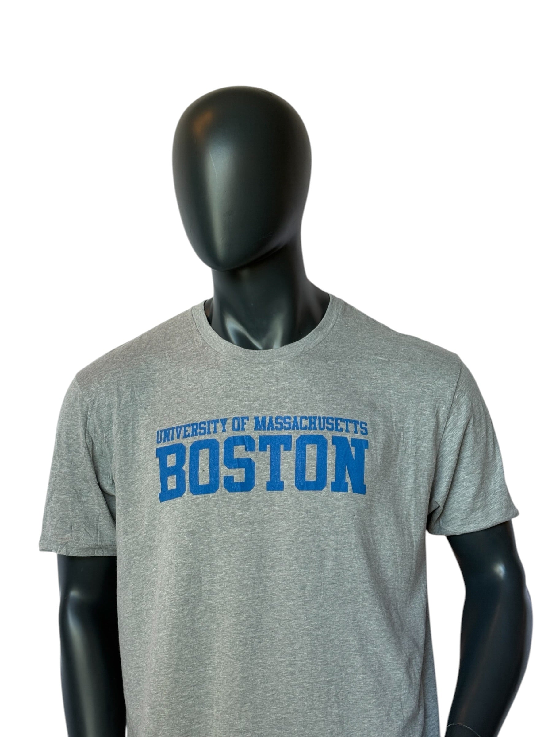 Vintage Retro UMass Boston Beacon T-Shirt Grey