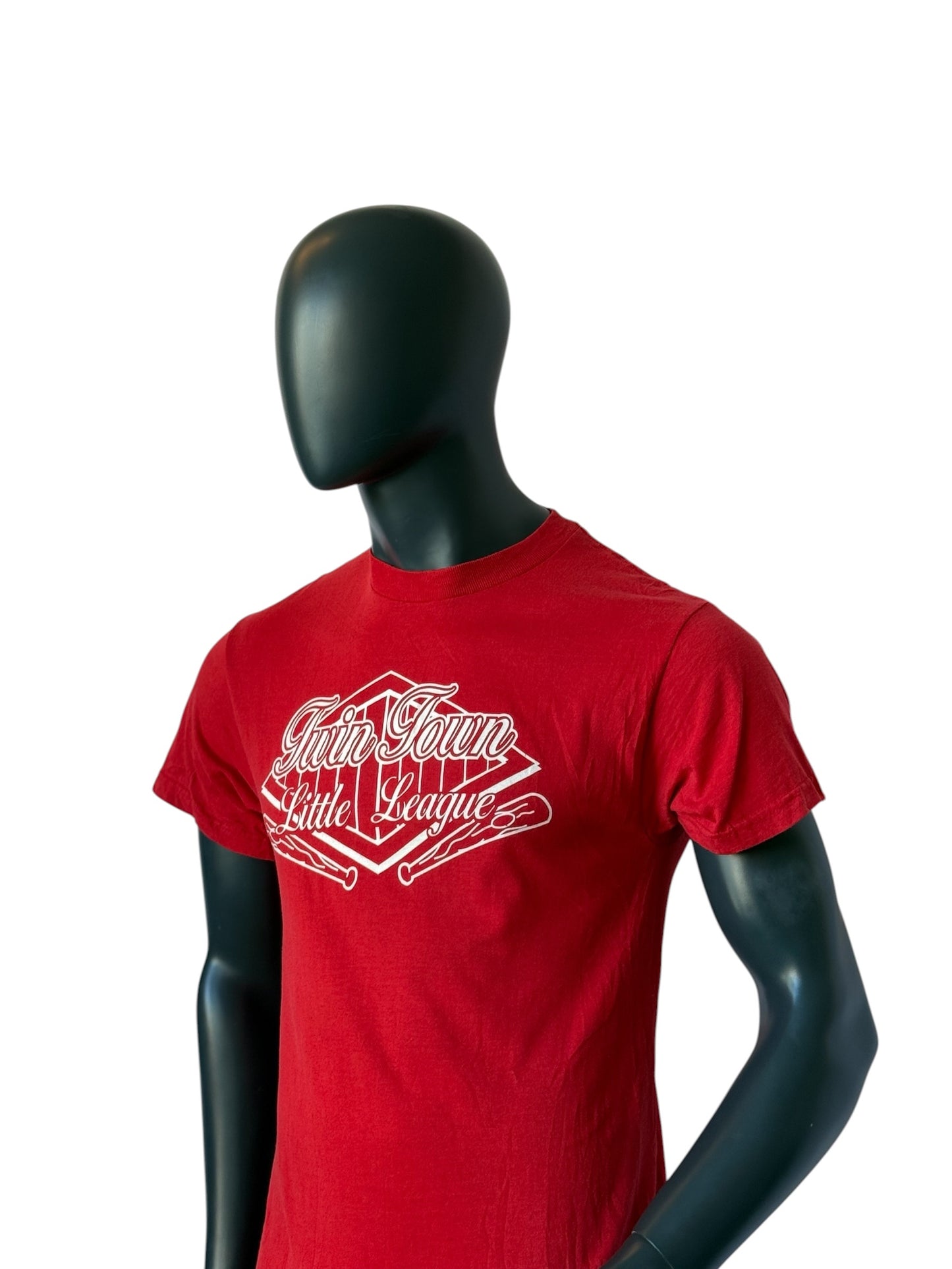 Vintage Retro Twin Town Little League T-Shirt Red Size M