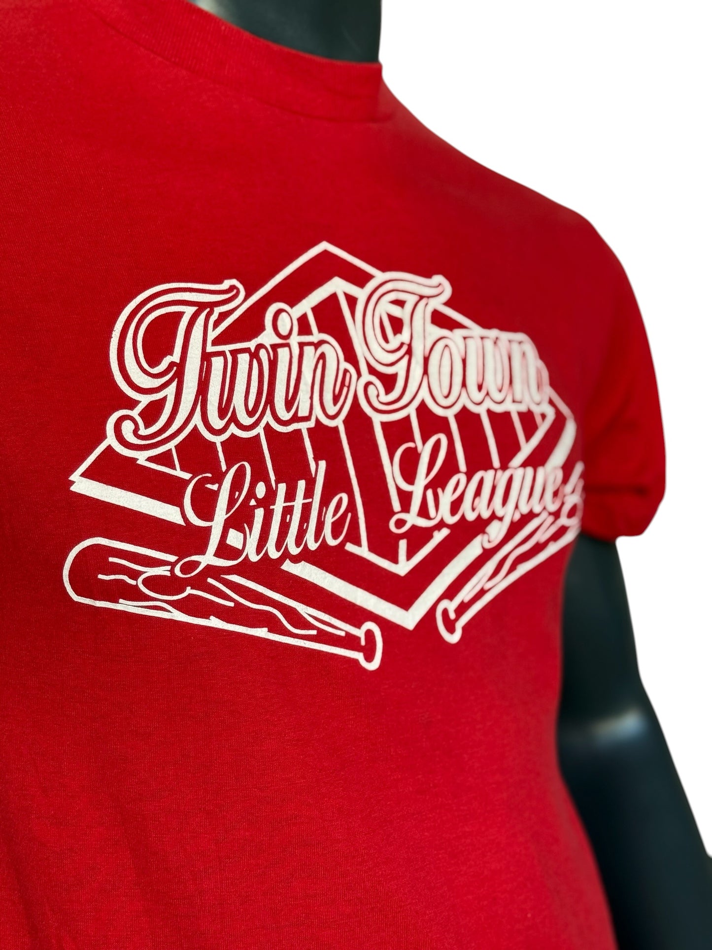 Vintage Retro Twin Town Little League T-Shirt Red Size M