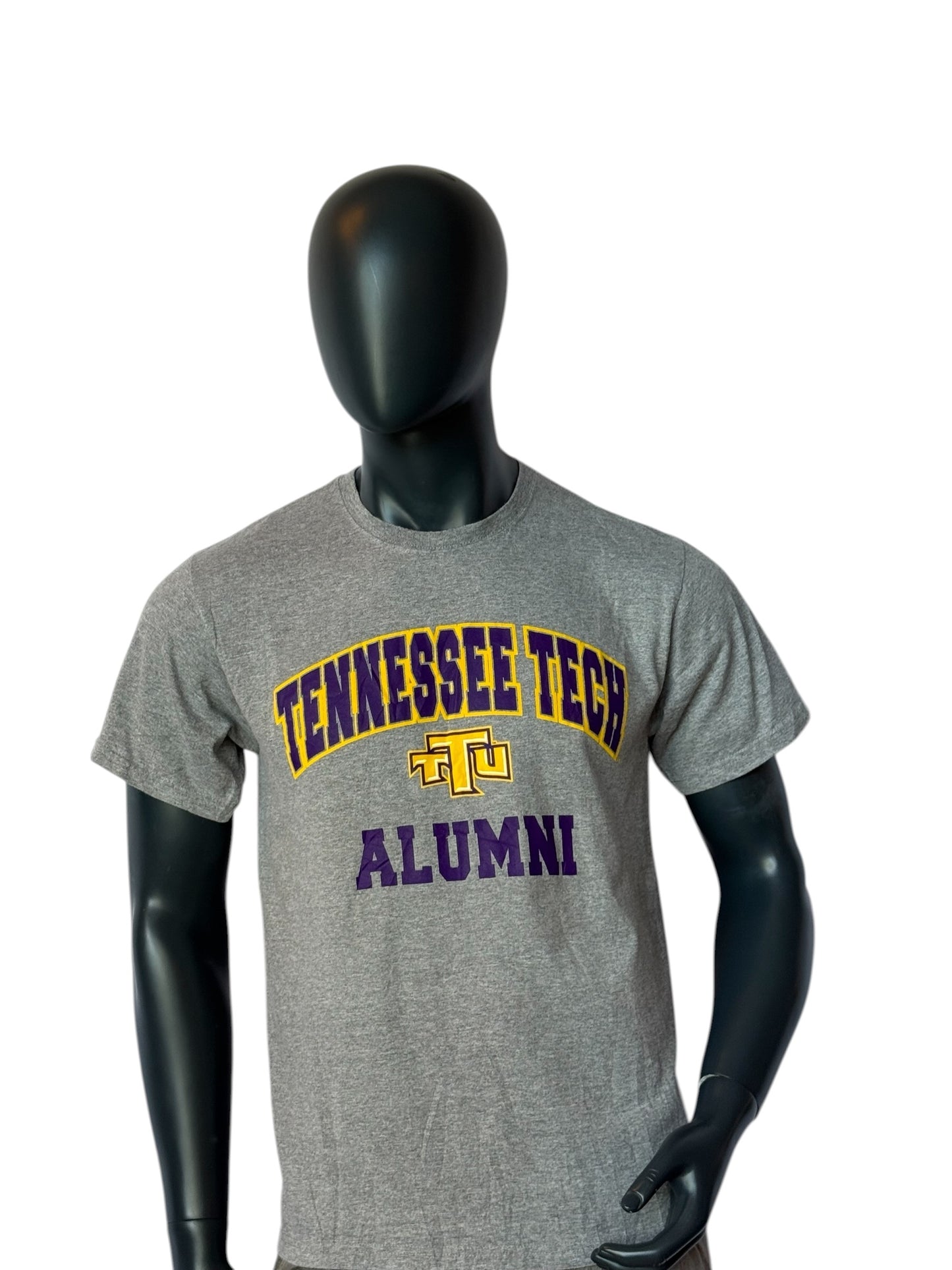 Vintage Retro Tennessee Tech Alumni T-Shirt Grey Russell Athletic Size M