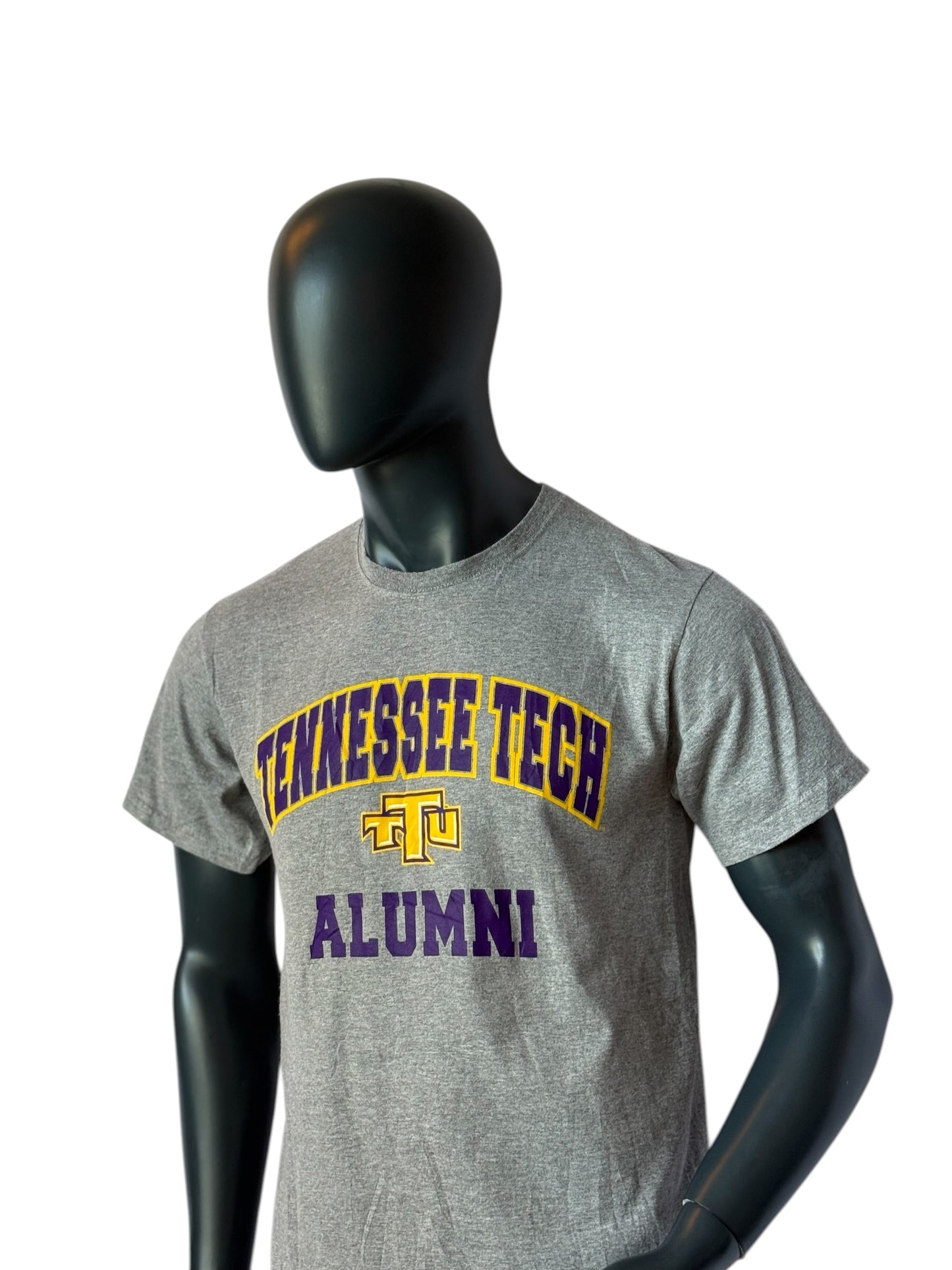 Vintage Retro Tennessee Tech Alumni T-Shirt Grey Russell Athletic Size M