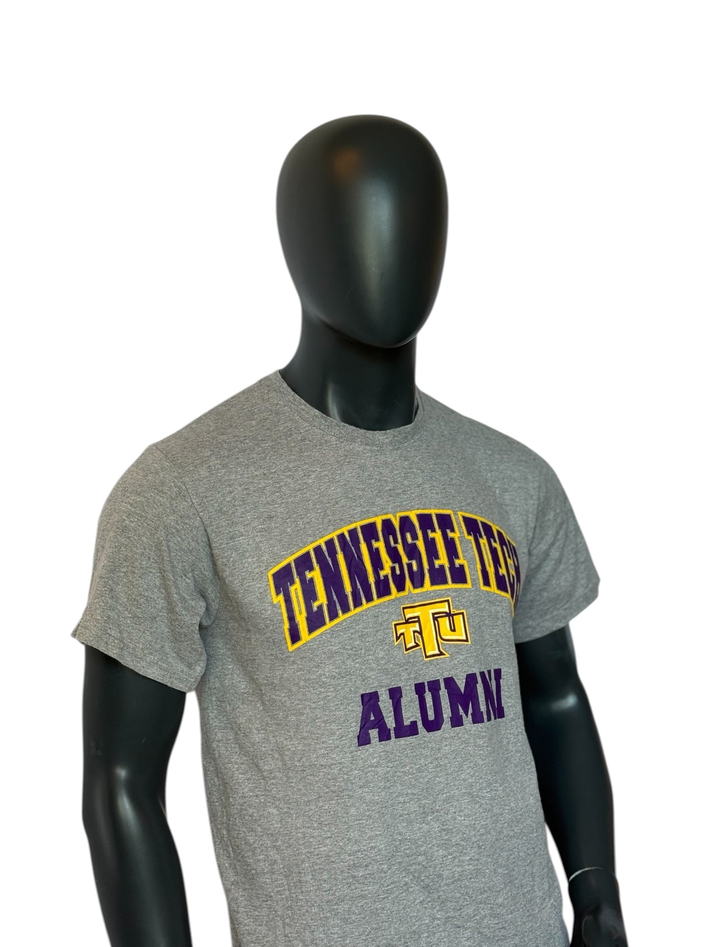 Vintage Retro Tennessee Tech Alumni T-Shirt Grey Russell Athletic Size M