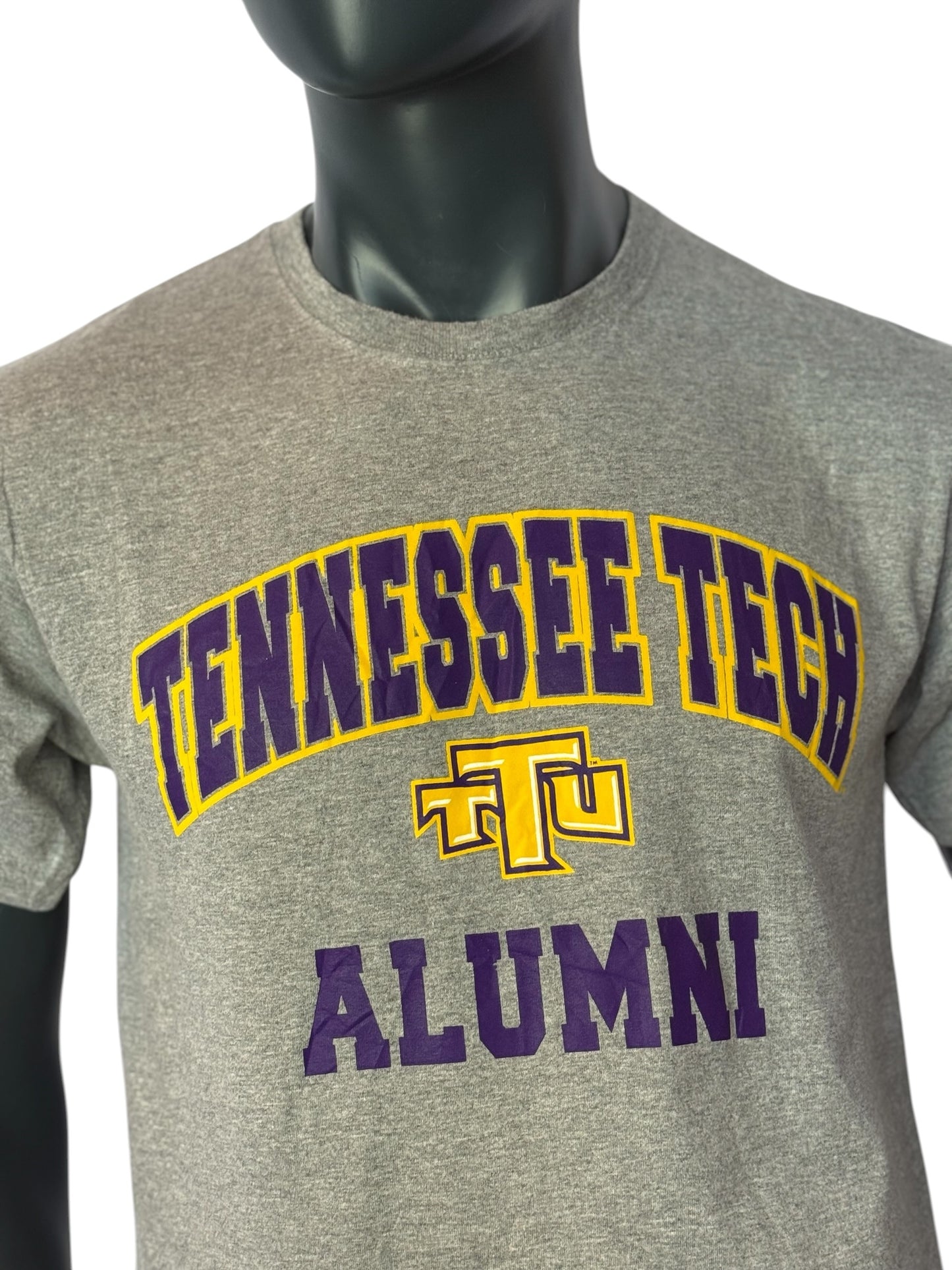 Vintage Retro Tennessee Tech Alumni T-Shirt Grey Russell Athletic Size M