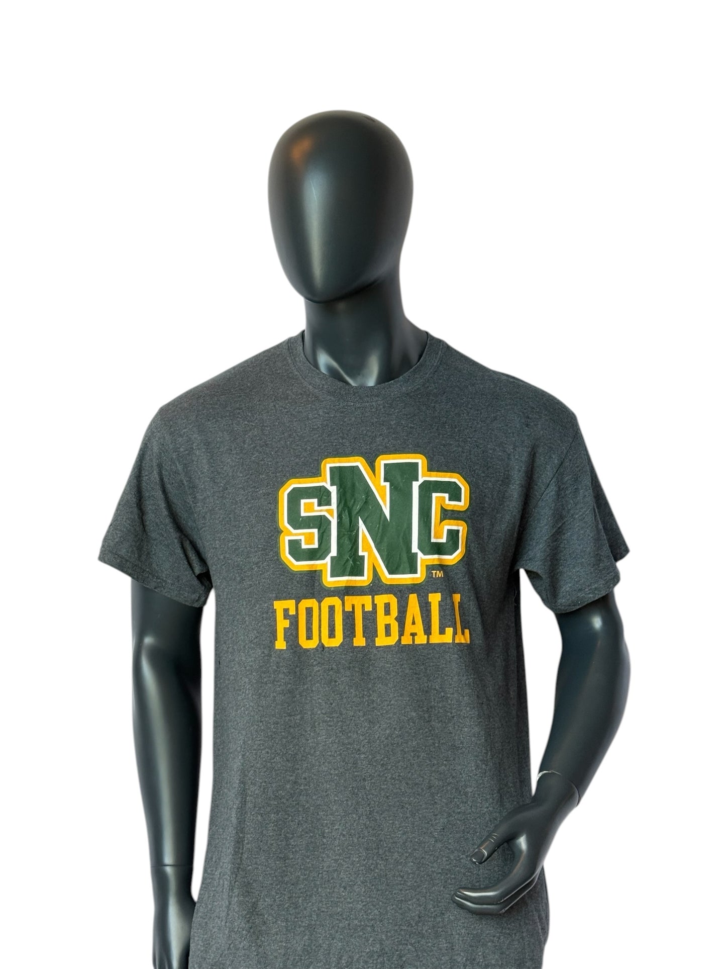 Vintage Retro SNC Football T-Shirt Grey Size L