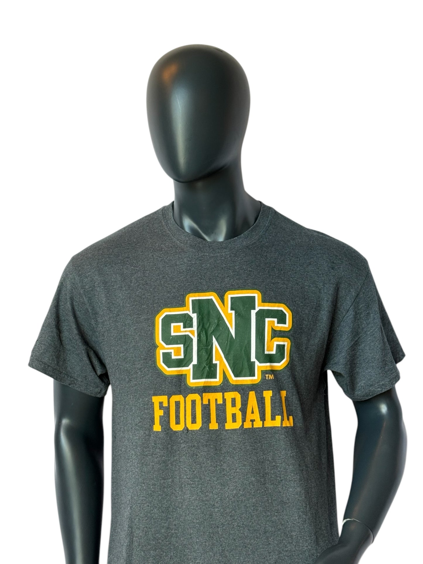 Vintage Retro SNC Football T-Shirt Grey Size L