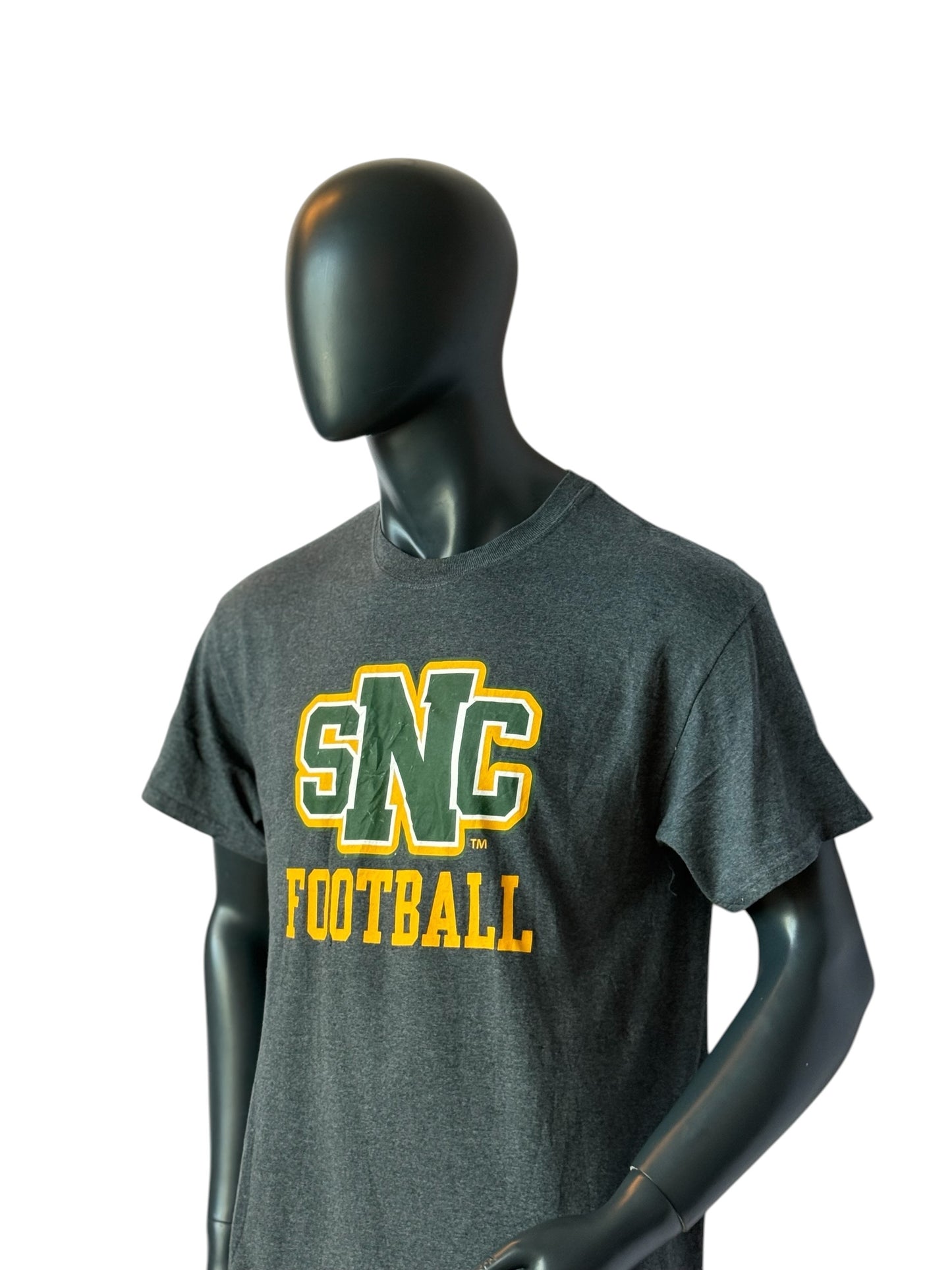 Vintage Retro SNC Football T-Shirt Grey Size L