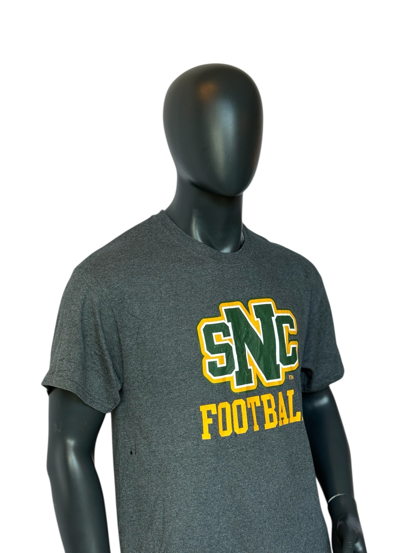 Vintage Retro SNC Football T-Shirt Grey Size L