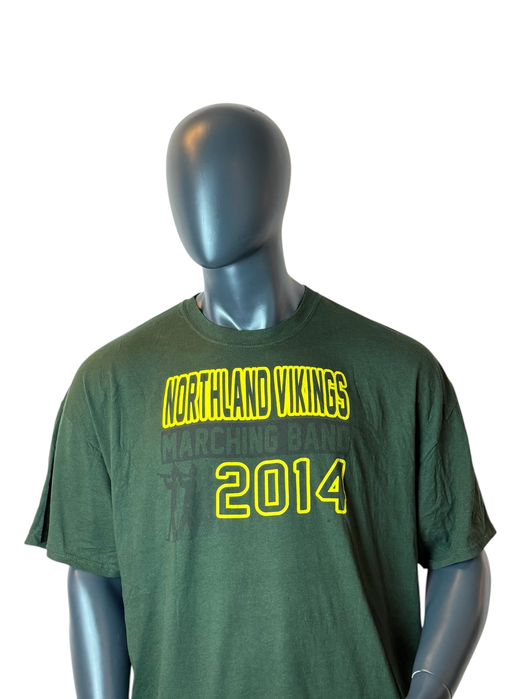 Vintage Retro Northland Vikings Marching Band 2014 T-Shirt Green