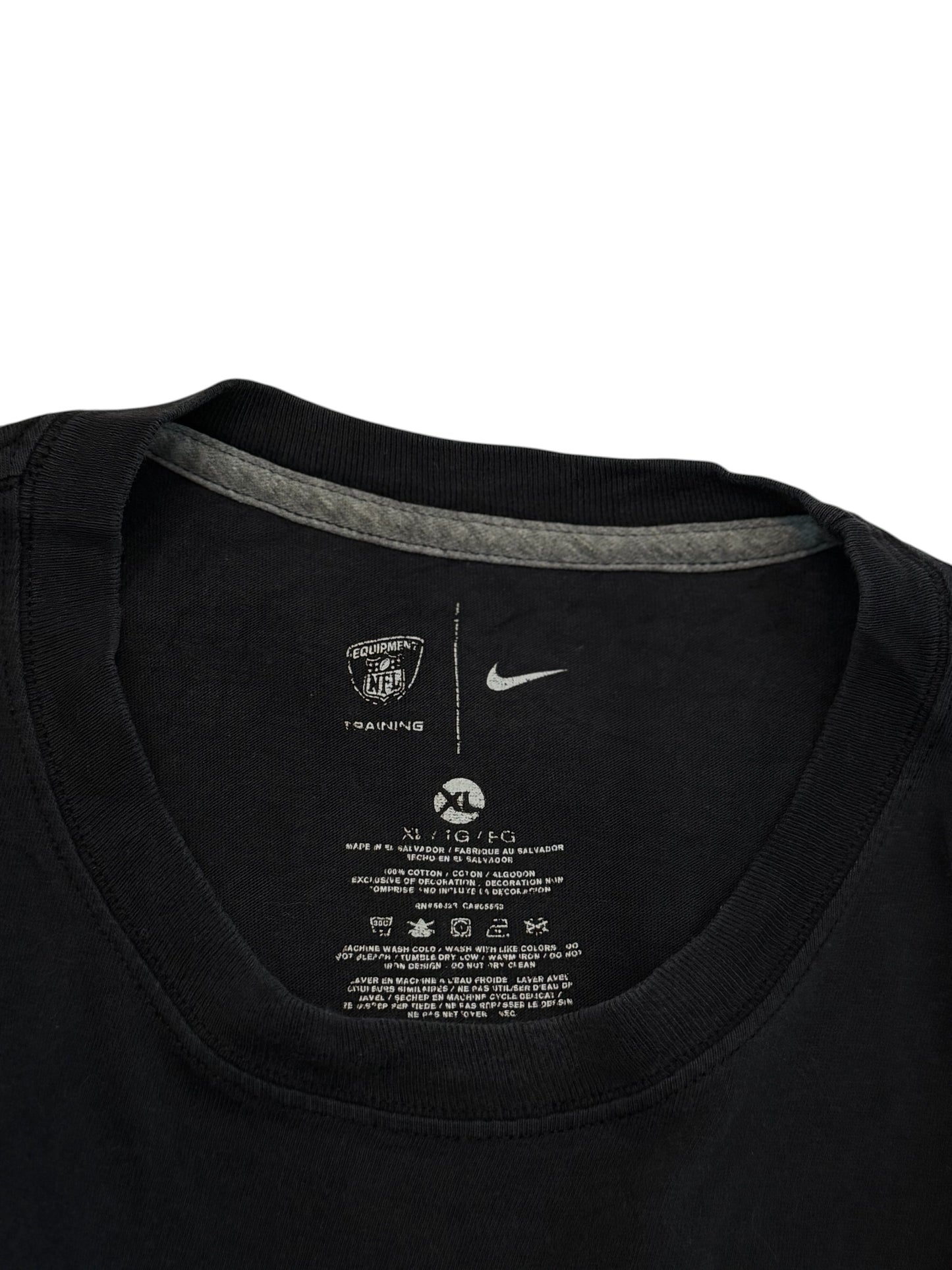 Vintage Retro Nike NFL Raiders Football T-Shirt Black Size XL