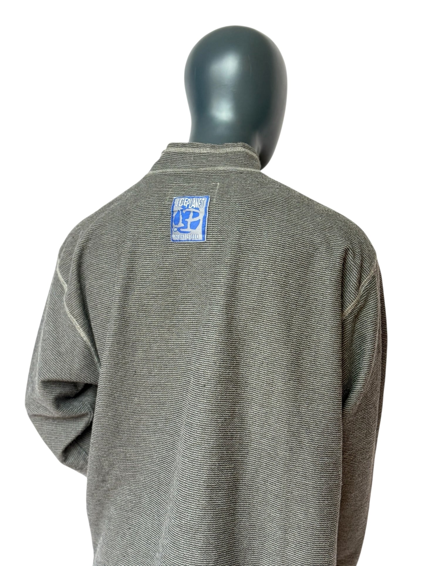 Vintage ICE PLANET by Scotch & Soda Sweater, Mock Neck, 90s, Grün, Oversized, Size L