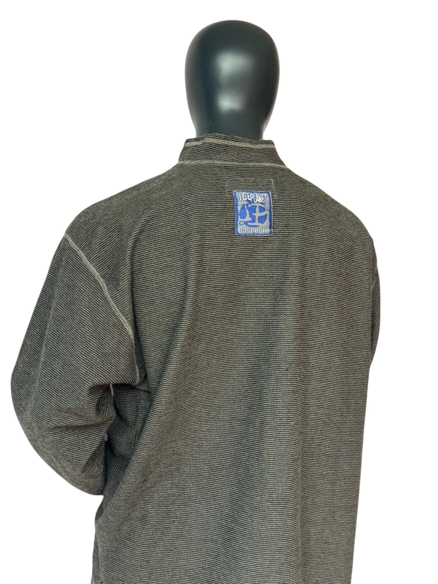Vintage ICE PLANET by Scotch & Soda Sweater, Mock Neck, 90s, Grün, Oversized, Size L