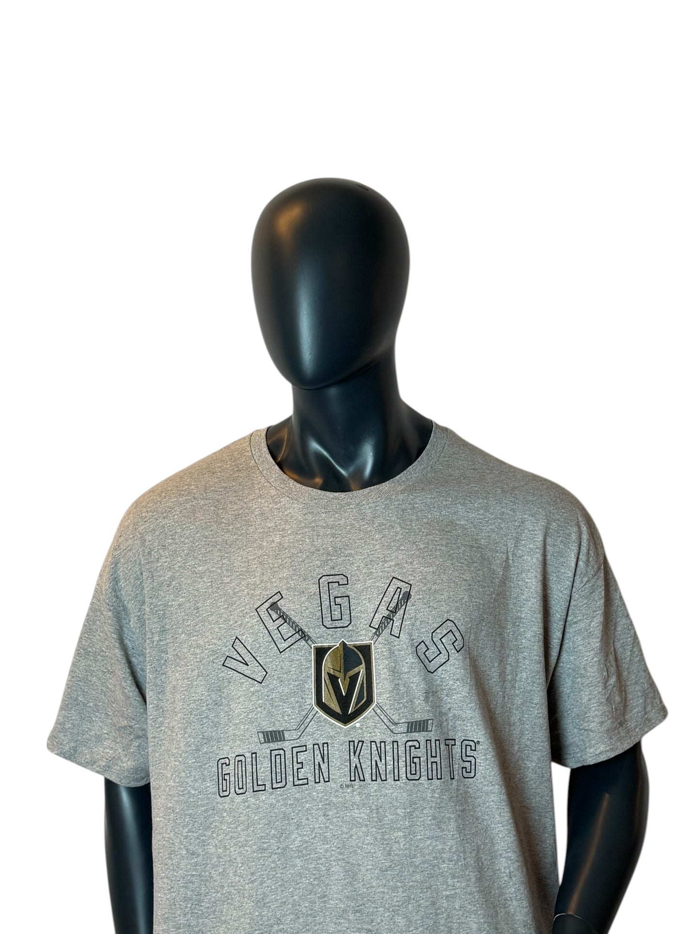 Vegas Golden Knights Vintage Retro T-Shirt Grey Size XL NHL