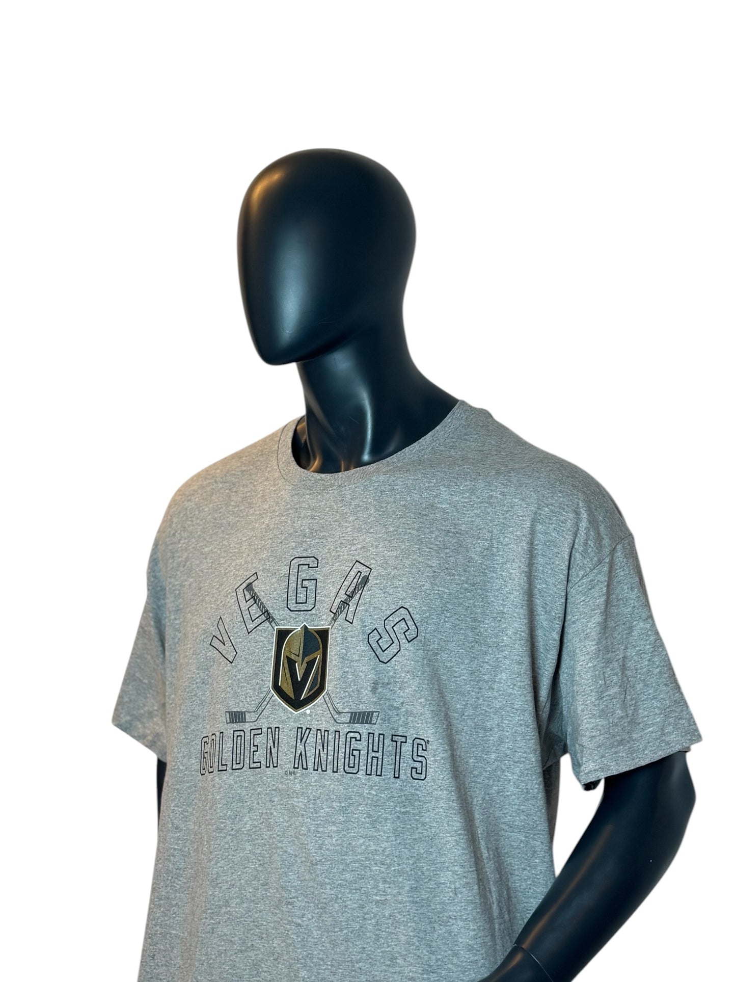 Vegas Golden Knights Vintage Retro T-Shirt Grey Size XL NHL