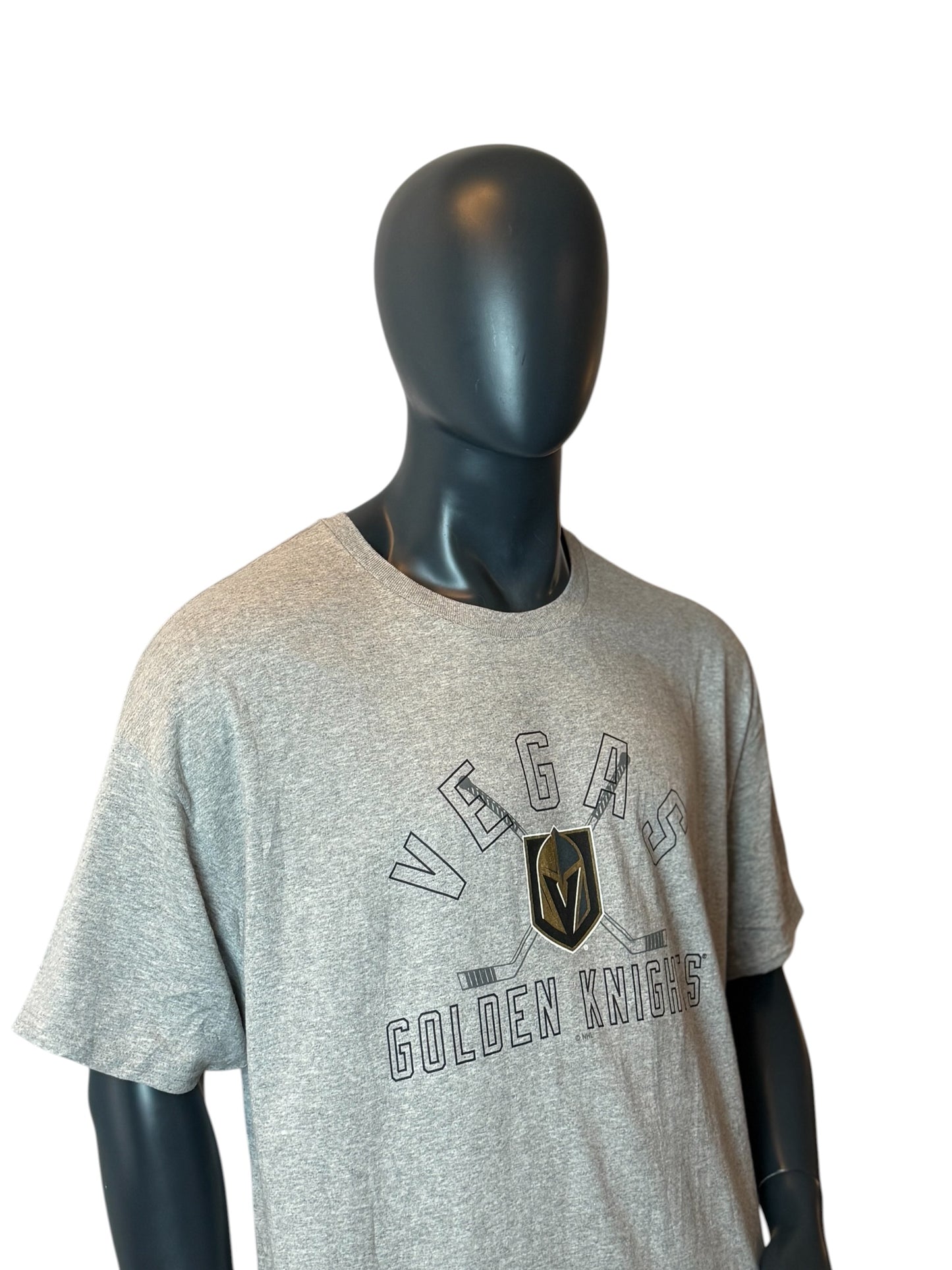 Vegas Golden Knights Vintage Retro T-Shirt Grey Size XL NHL