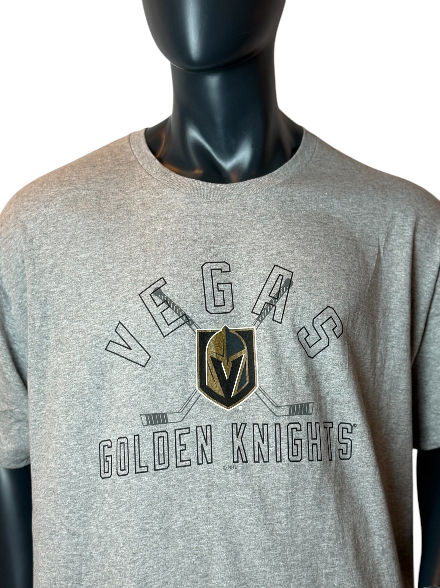 Vegas Golden Knights Vintage Retro T-Shirt Grey Size XL NHL