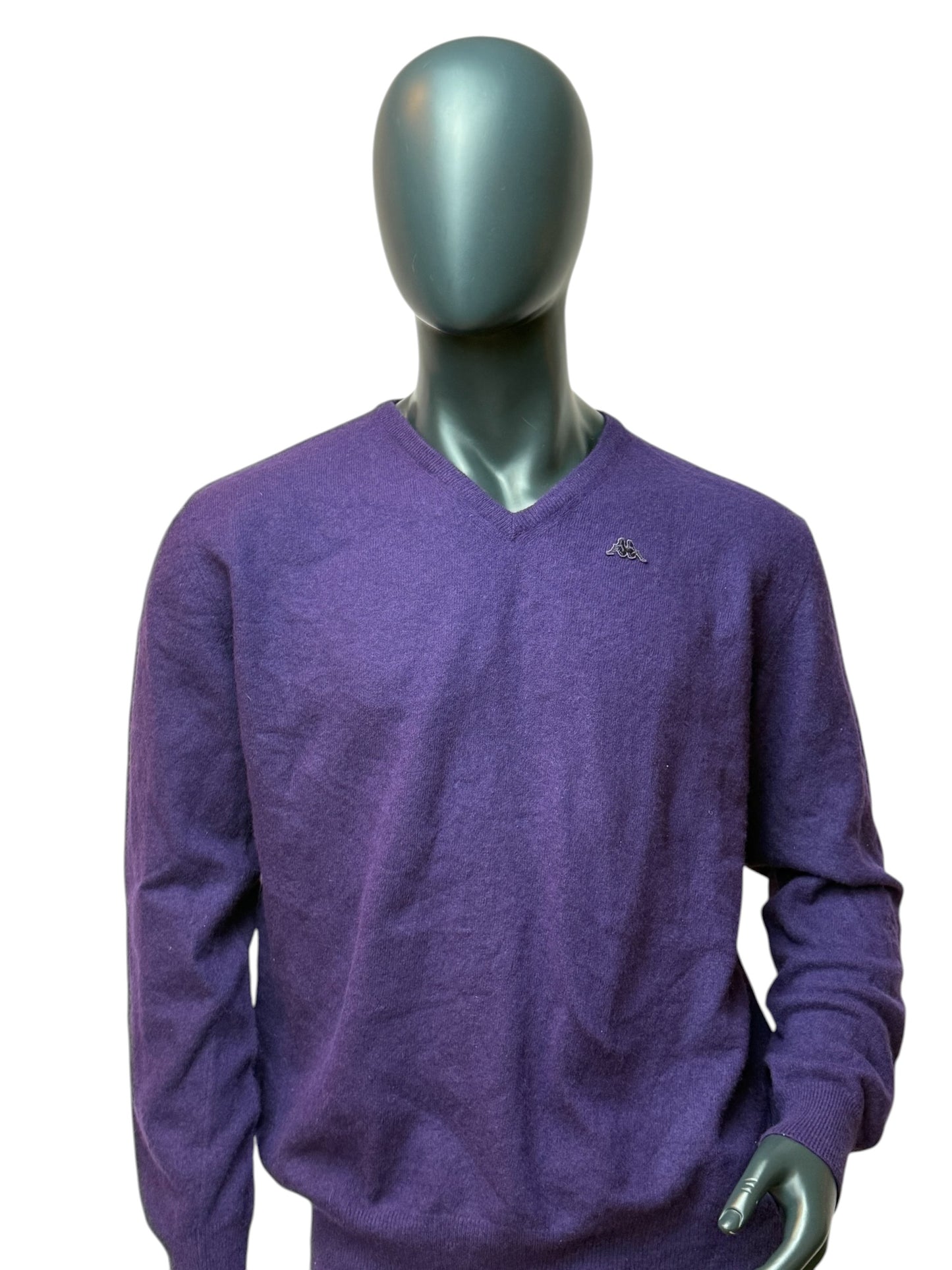 KAPPA Vintage Knit Sweater Purple V Neck Pullover – RetroPieces