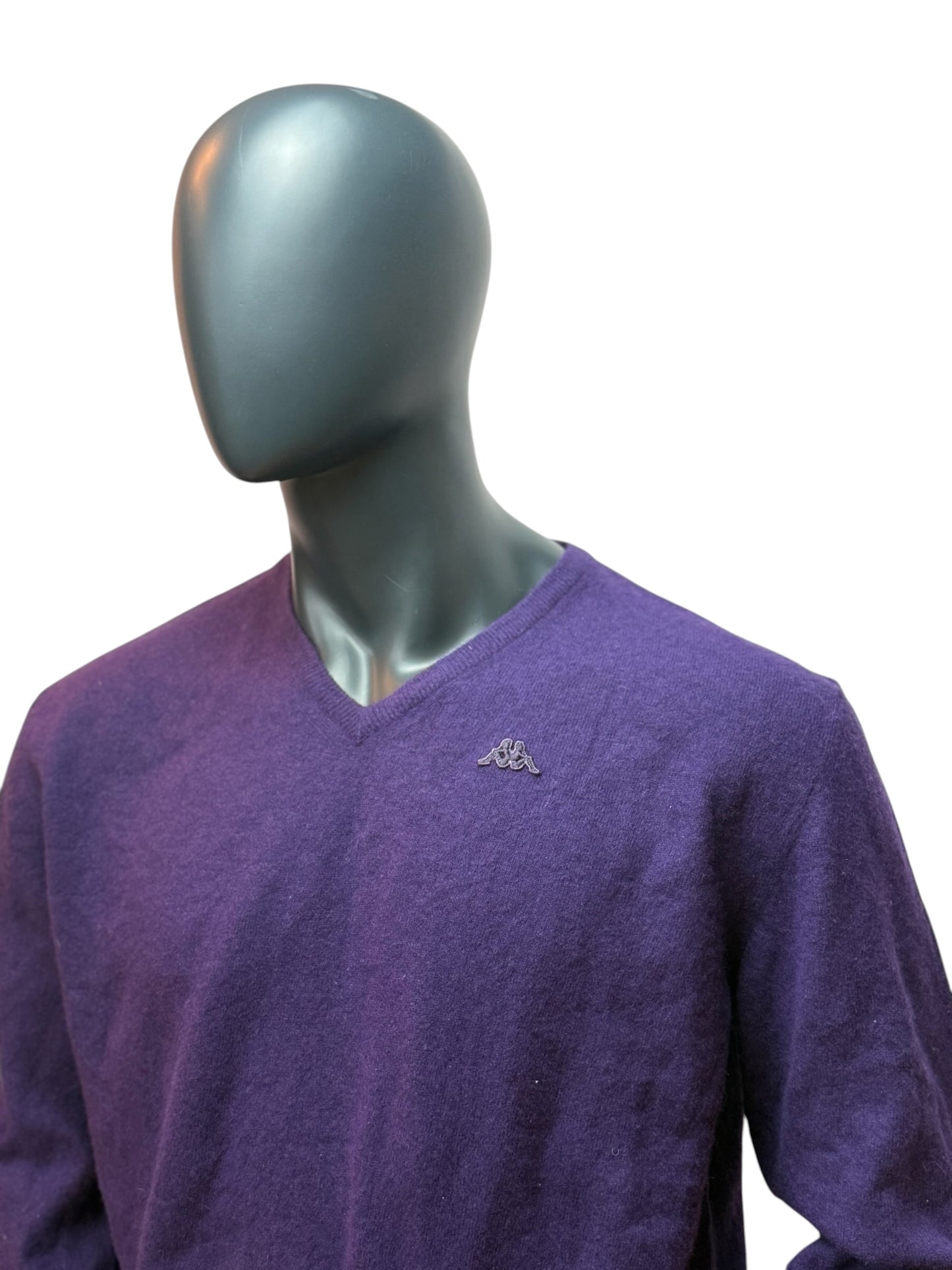 KAPPA Vintage Knit Sweater Purple V Neck Pullover – RetroPieces
