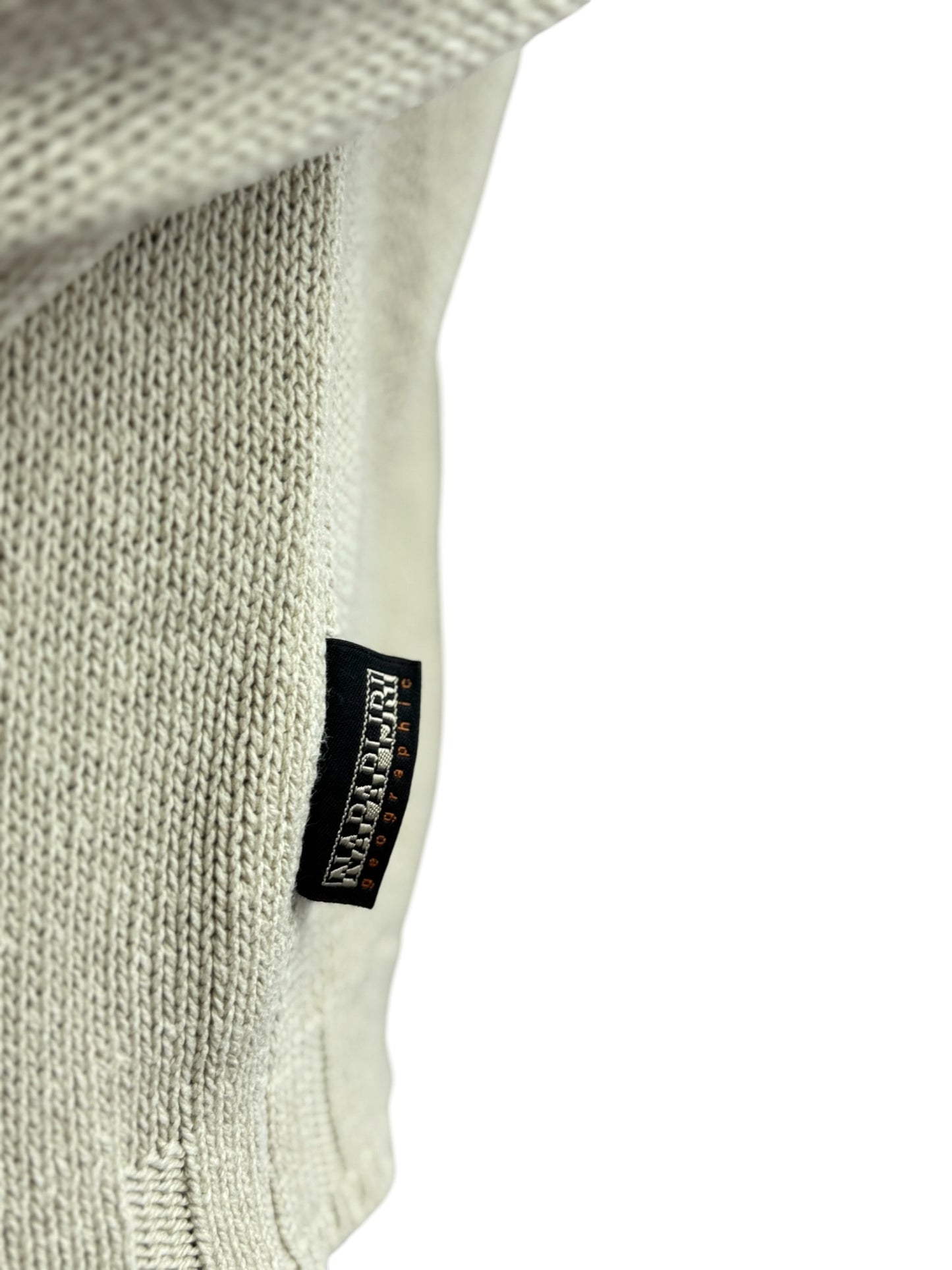 NAPAPIJRI Vintage Knit Sweater Beige Crewneck Size L